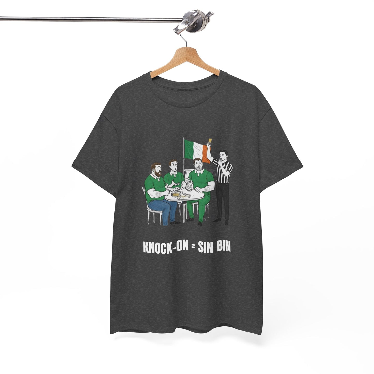 Irish Rugby & Beer T-Shirt – Yellow Card Pint Spill | Funny Rugby Fans Tee - Rugby & Beer