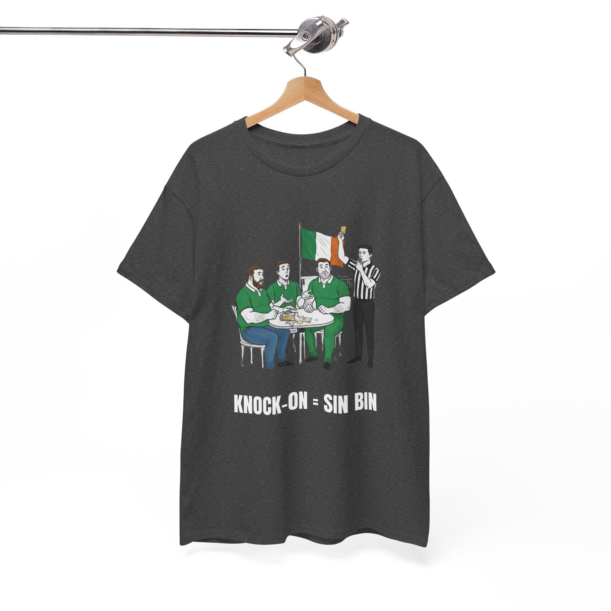 Irish Rugby & Beer T-Shirt – Yellow Card Pint Spill | Funny Rugby Fans Tee - Rugby & Beer