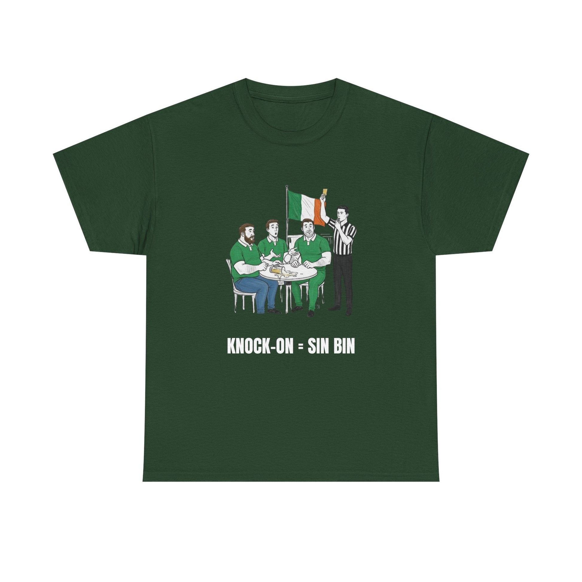 Irish Rugby & Beer T-Shirt – Yellow Card Pint Spill | Funny Rugby Fans Tee - Rugby & Beer