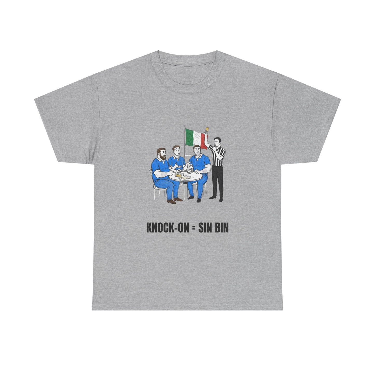 Italian Rugby & Beer T-Shirt – Yellow Card Pint Spill | Funny Rugby Fans Tee - Rugby & Beer