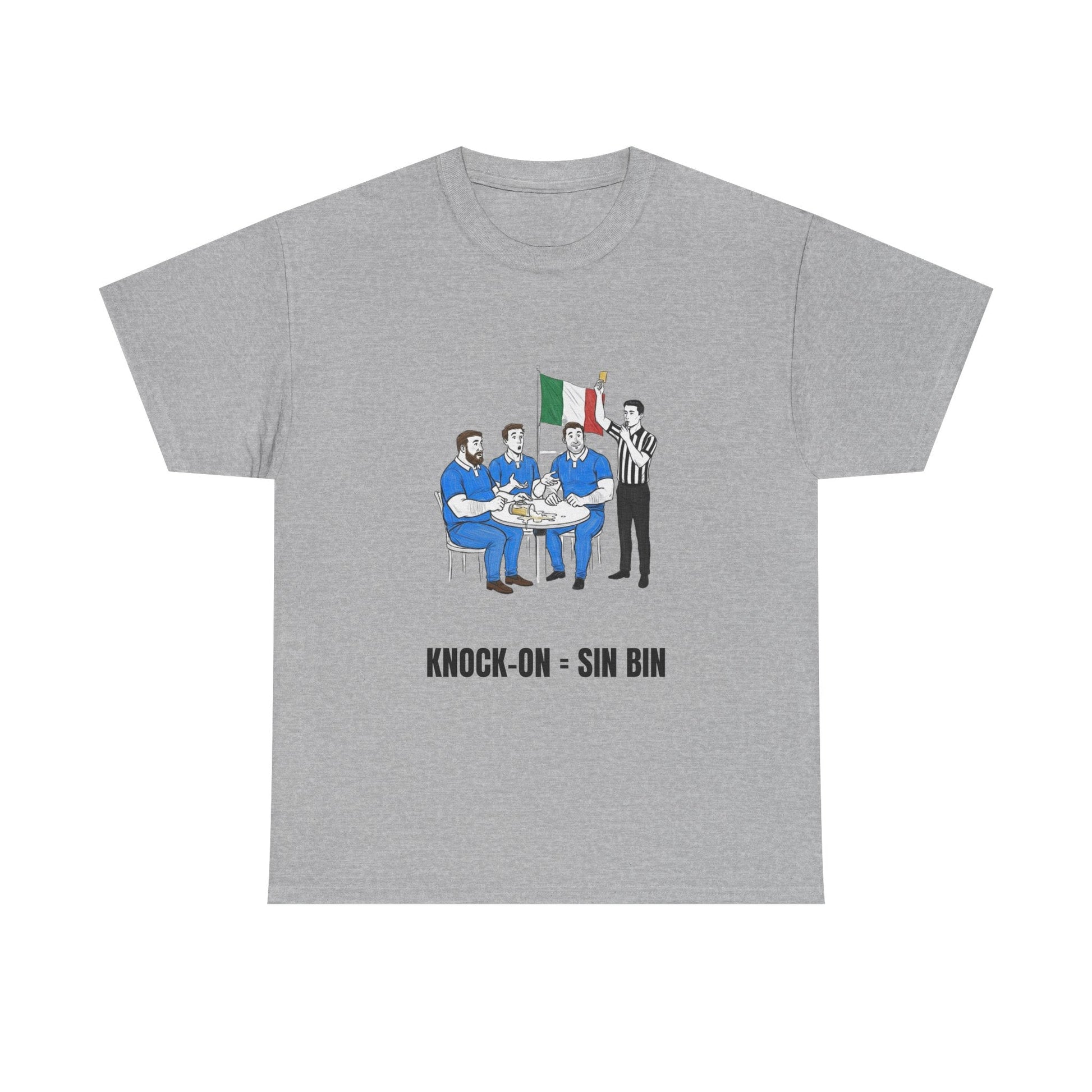 Italian Rugby & Beer T-Shirt – Yellow Card Pint Spill | Funny Rugby Fans Tee - Rugby & Beer