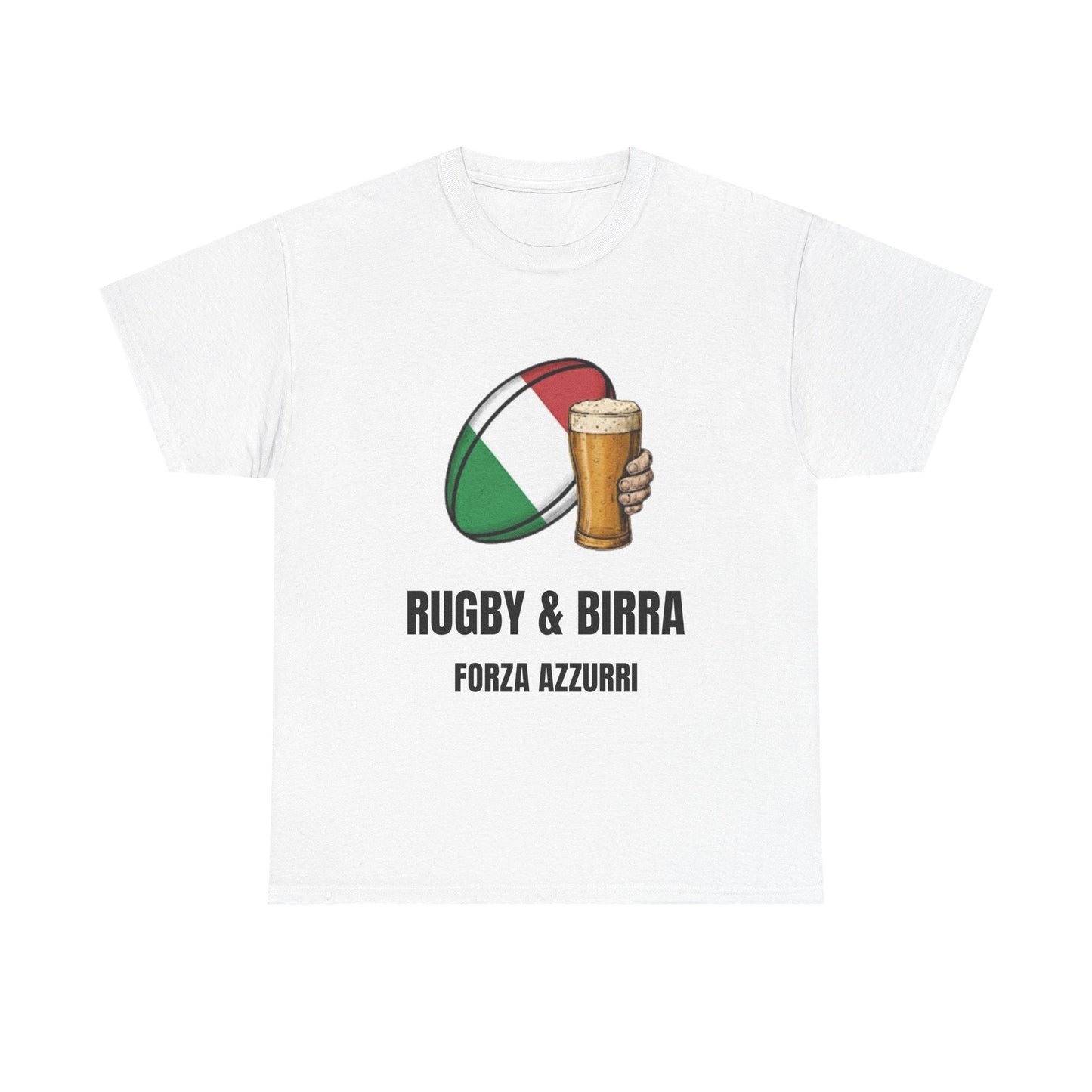 Italian Rugby T-Shirt | Forza Azzurri | "Rugby & Beer" - Rugby & Beer