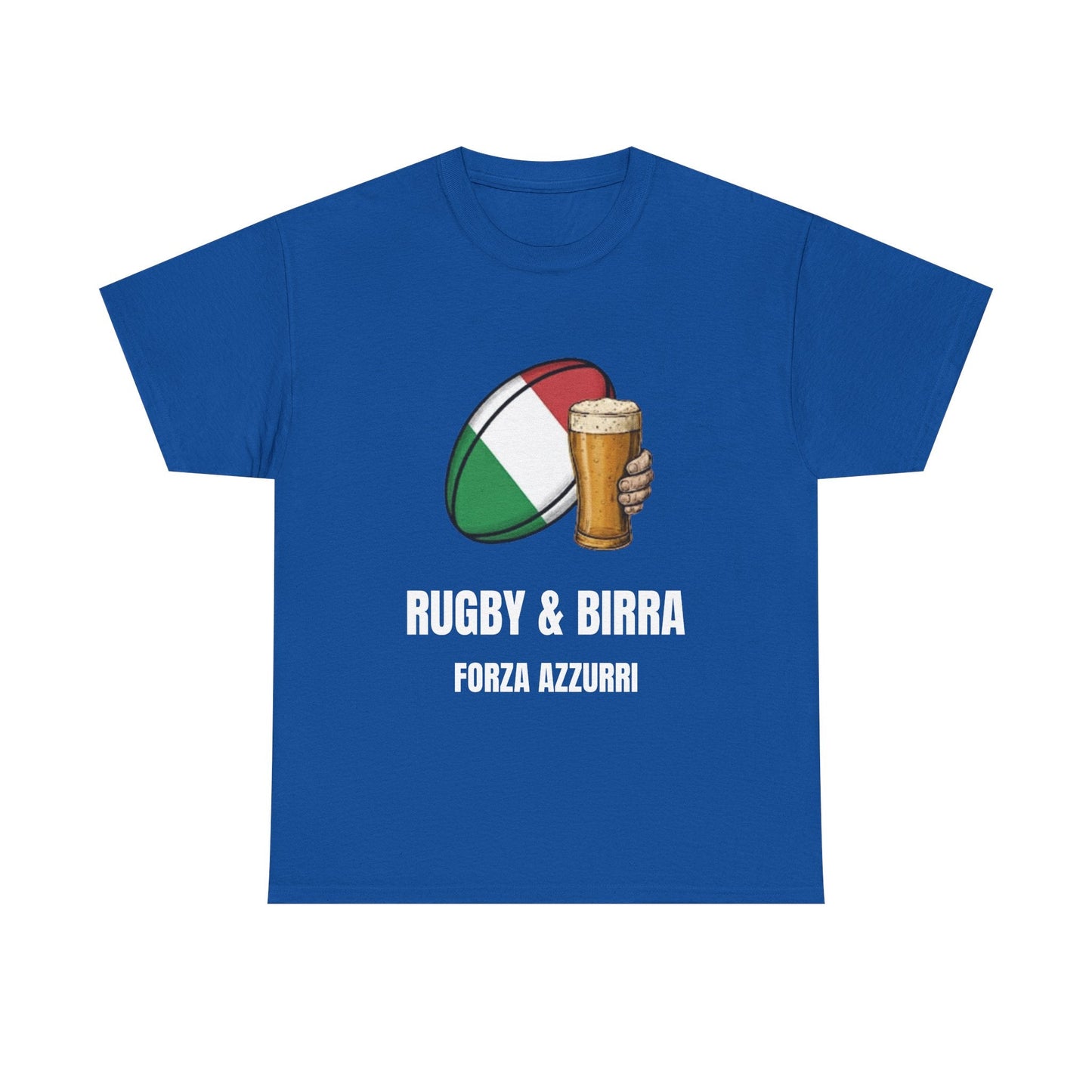 Italian Rugby T-Shirt | Forza Azzurri | "Rugby & Beer" - Rugby & Beer