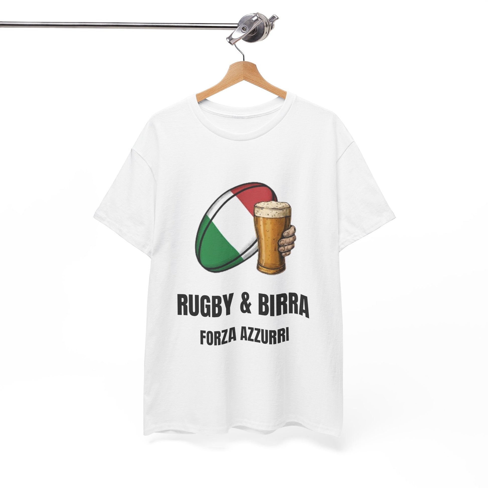 Italian Rugby T-Shirt | Forza Azzurri | "Rugby & Beer" - Rugby & Beer