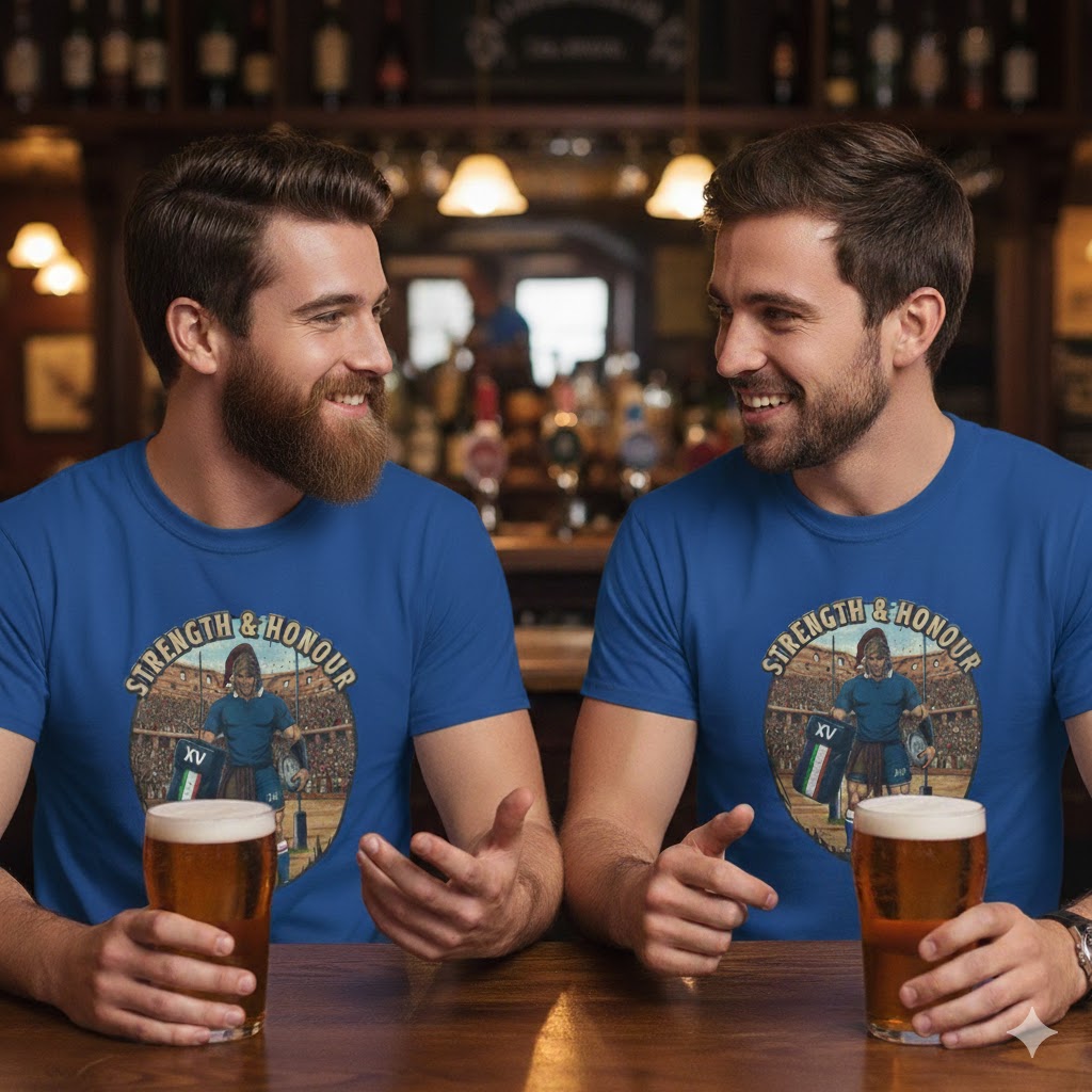 Italian Rugby "Strength & Honour" Gladiator T-Shirt – Arena Battle XV