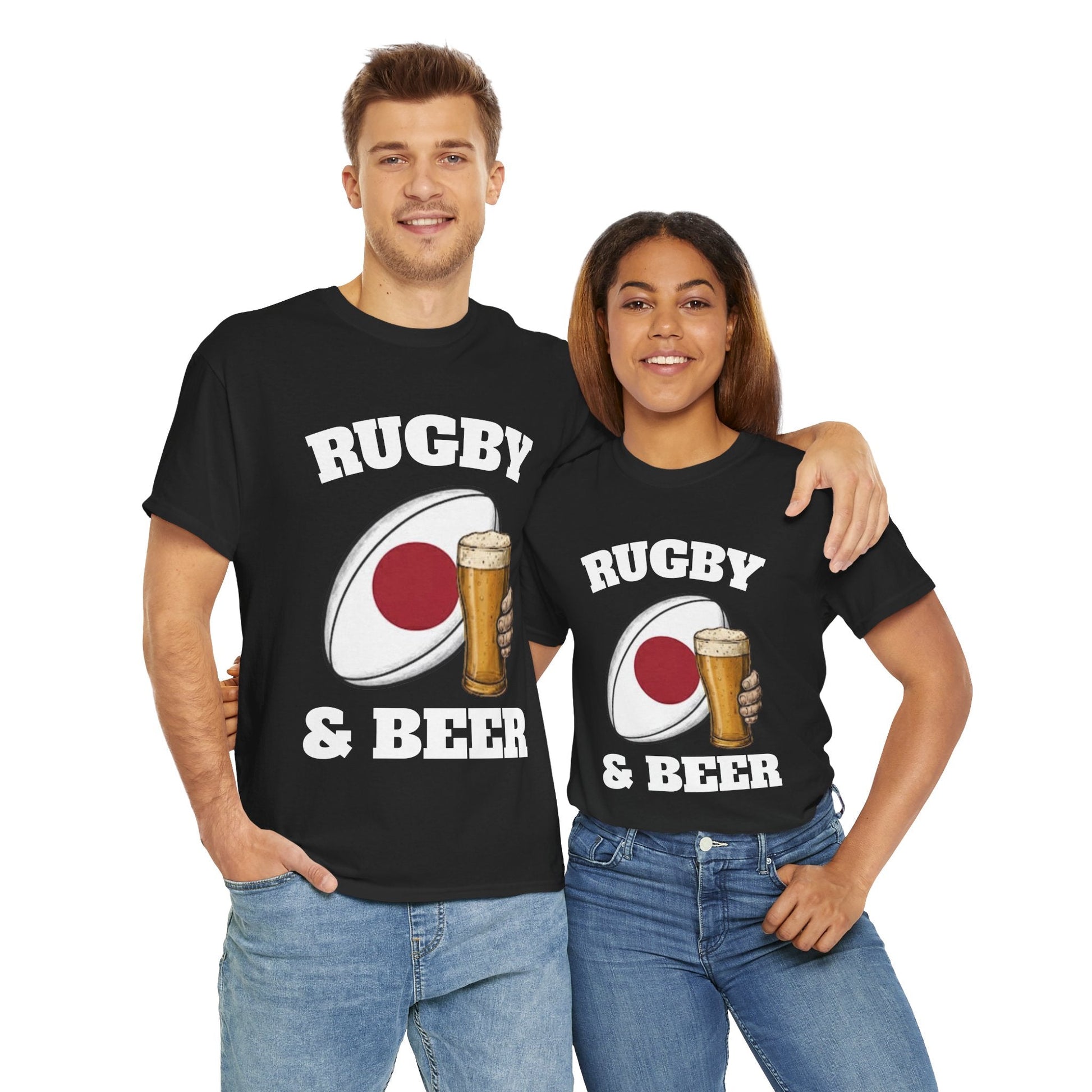 Japan Rugby & Beer T-Shirt – Brave Blossoms Match - Day Fan Tee - Rugby & Beer