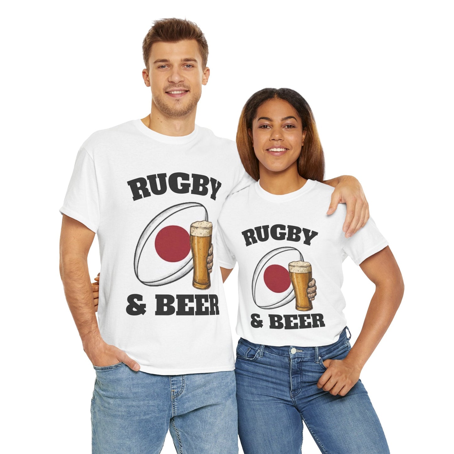 Japan Rugby & Beer T-Shirt – Brave Blossoms Match - Day Fan Tee - Rugby & Beer
