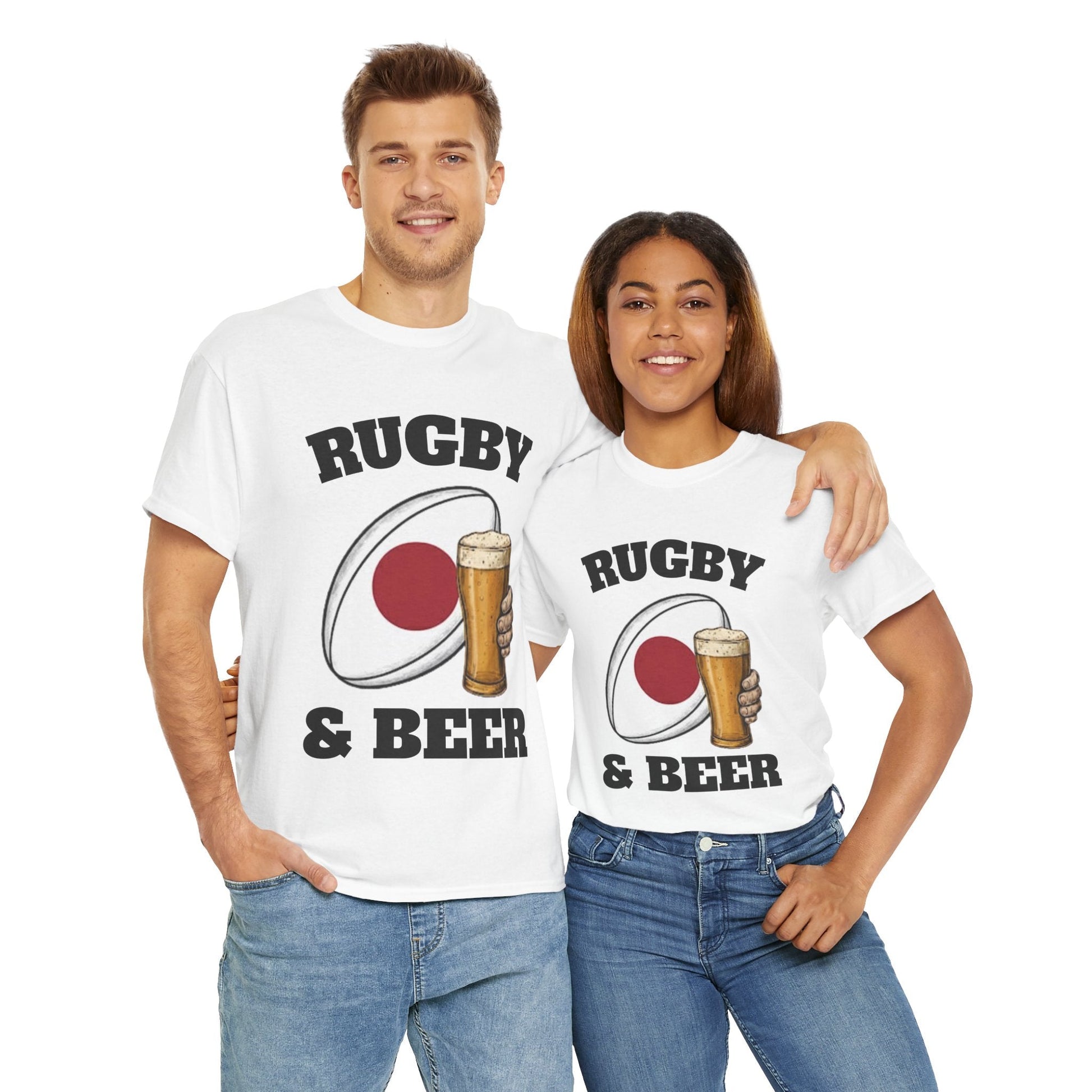 Japan Rugby & Beer T-Shirt – Brave Blossoms Match - Day Fan Tee - Rugby & Beer