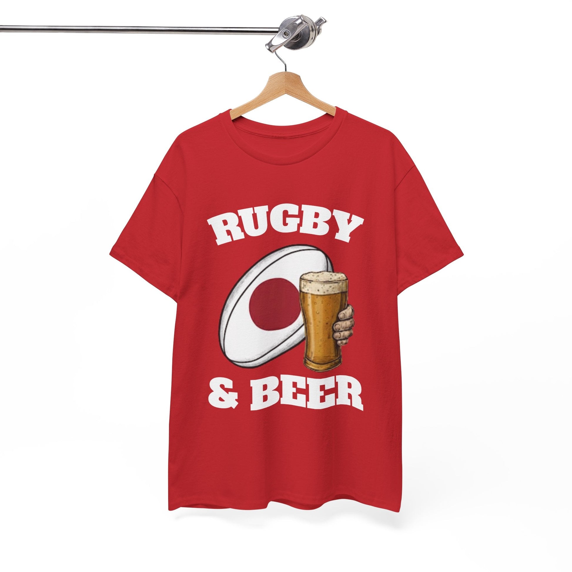 Japan Rugby & Beer T-Shirt – Brave Blossoms Match - Day Fan Tee - Rugby & Beer