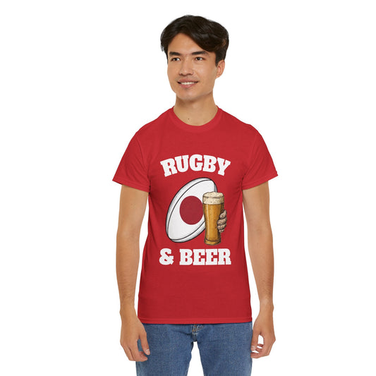 Japan Rugby & Beer T-Shirt – Brave Blossoms Match - Day Fan Tee - Rugby & Beer