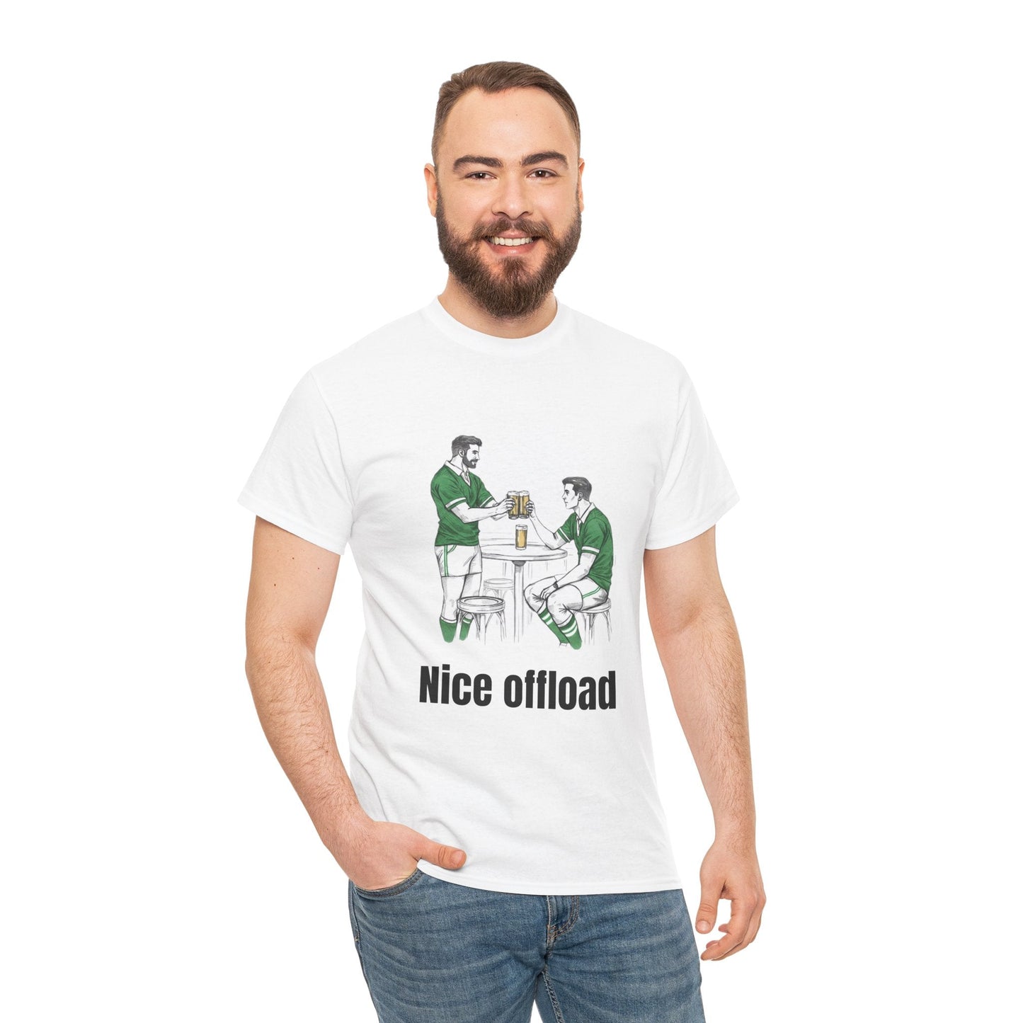 Nice Offload Rugby T-Shirt – Irish Rugby Fan Gift - Rugby & Beer