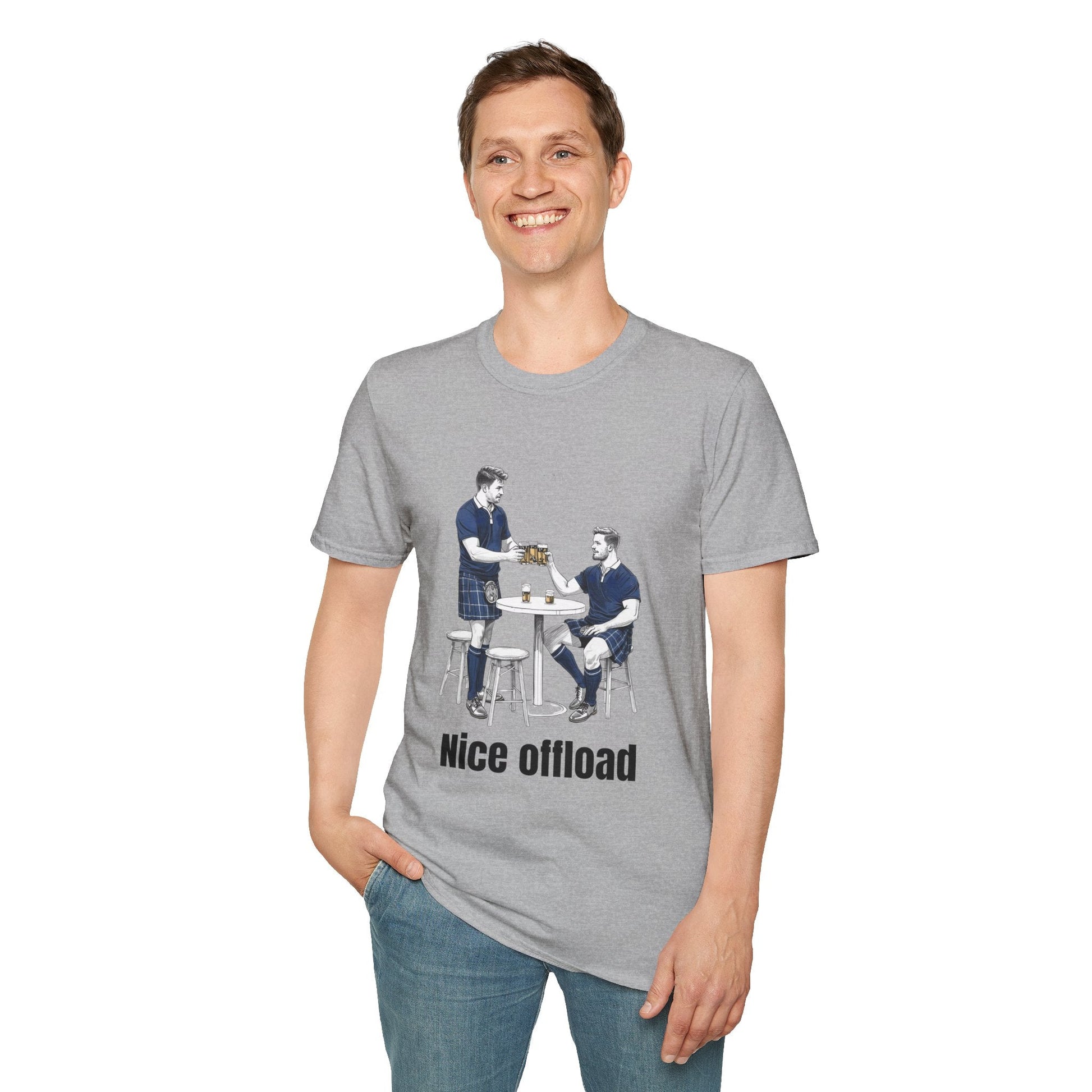 Nice Offload Rugby T-Shirt – Scotland Rugby Fan Gift - Rugby & Beer