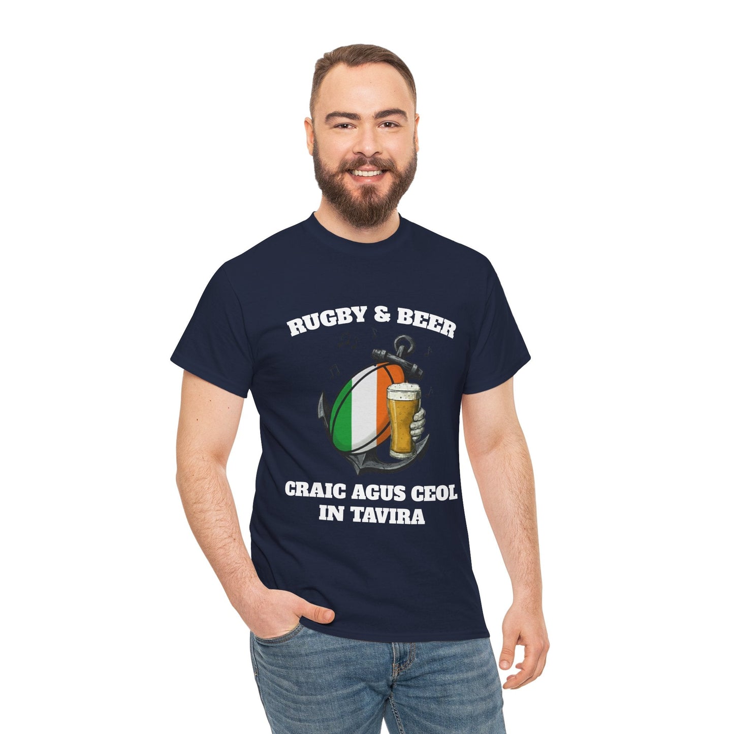 Personalised Rugby & Beer T-Shirt / Tavira - Rugby & Beer