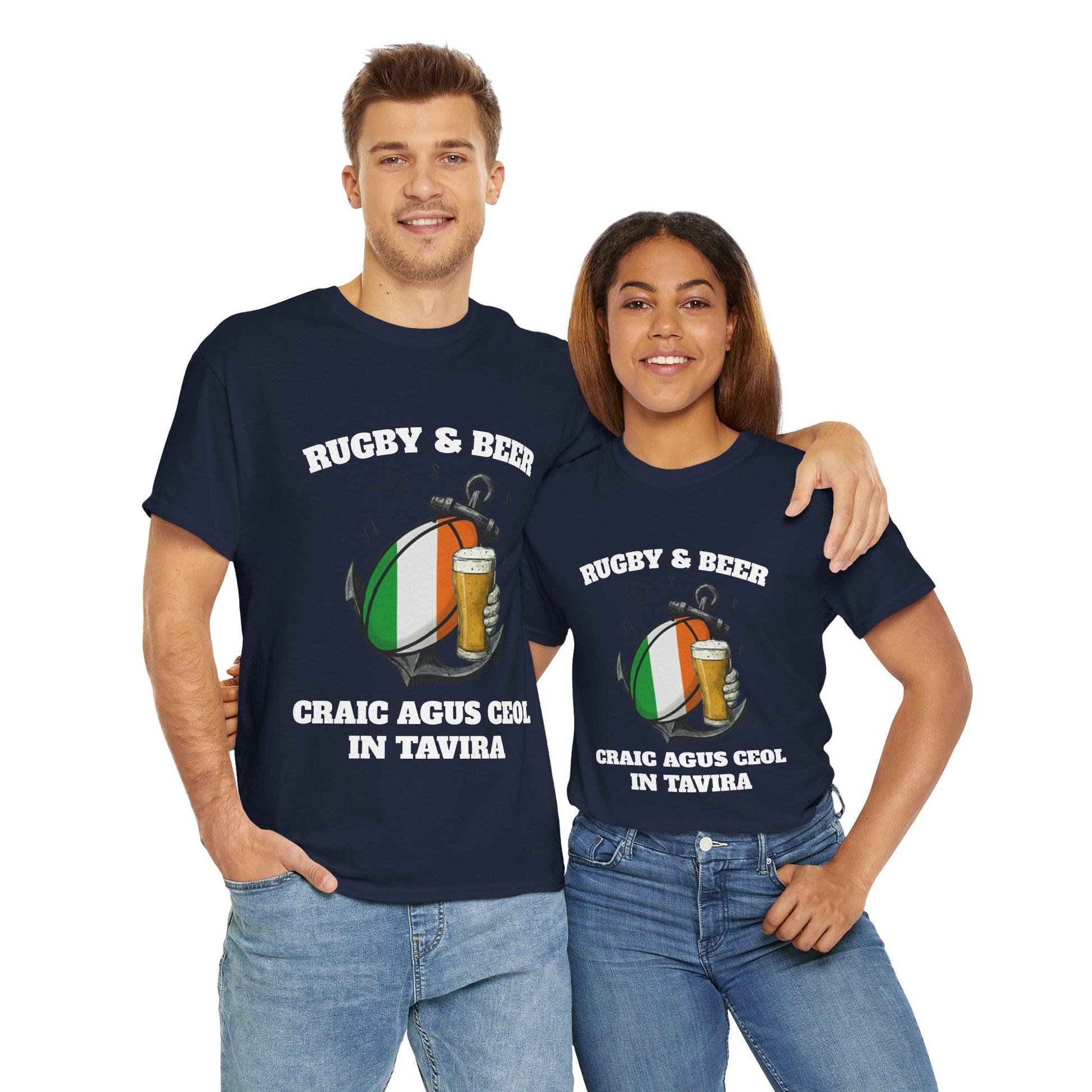Personalised Rugby & Beer T-Shirt / Tavira - Rugby & Beer