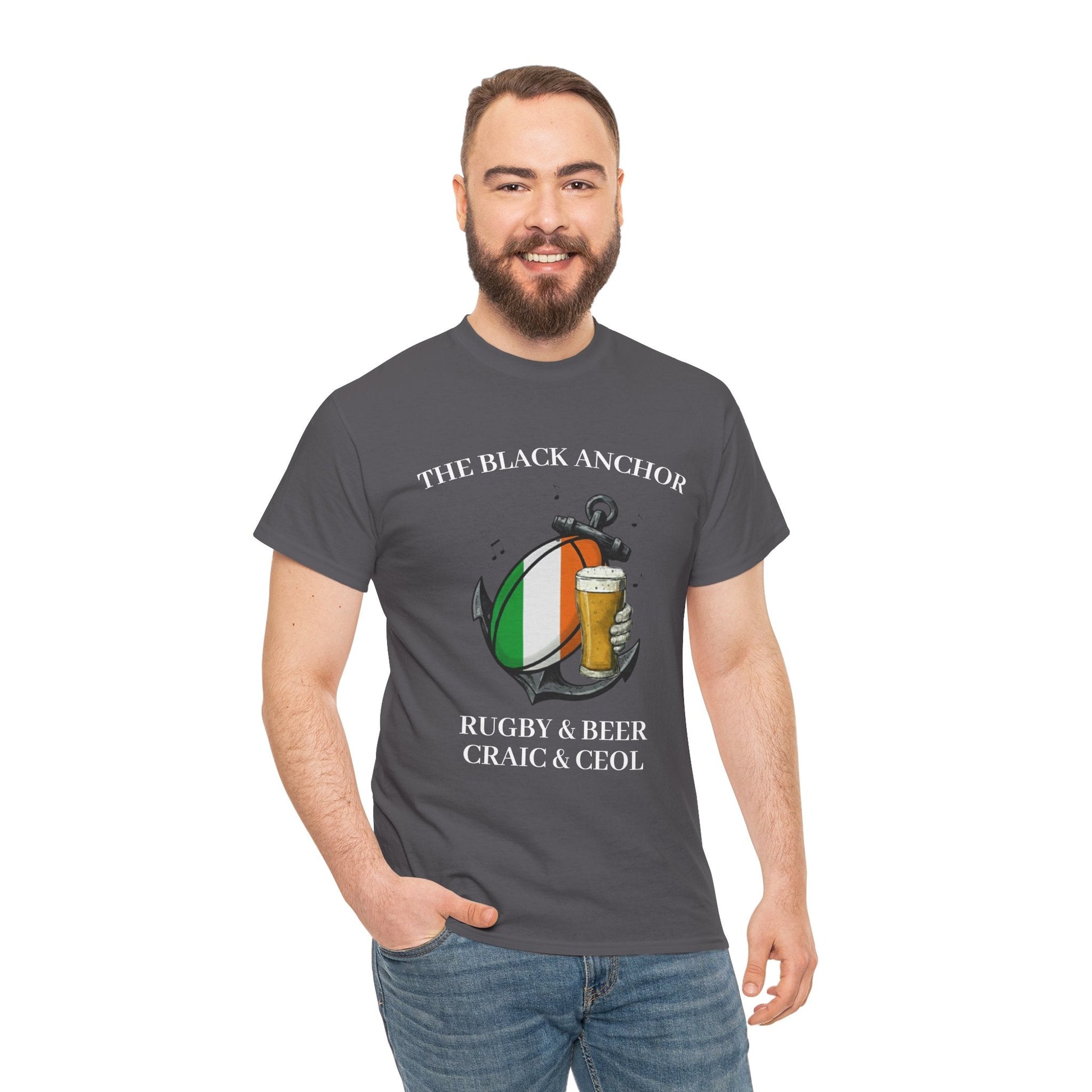 Personalized Rugby & Beer Tee - The Black Anchor - Rugby & Beer