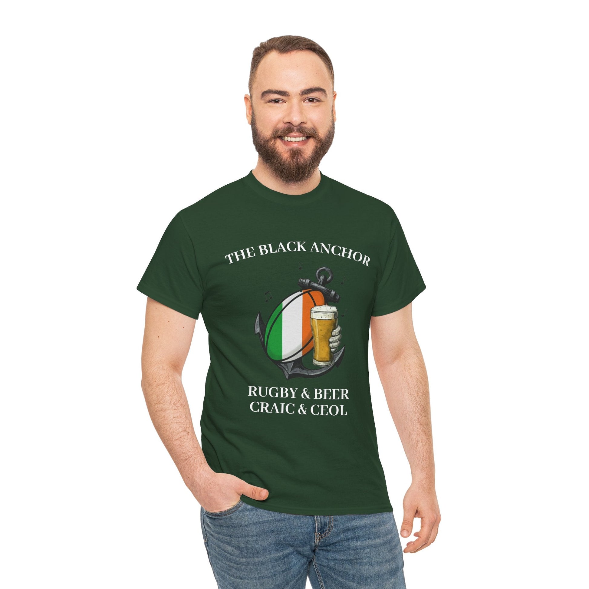 Personalized Rugby & Beer Tee - The Black Anchor - Rugby & Beer