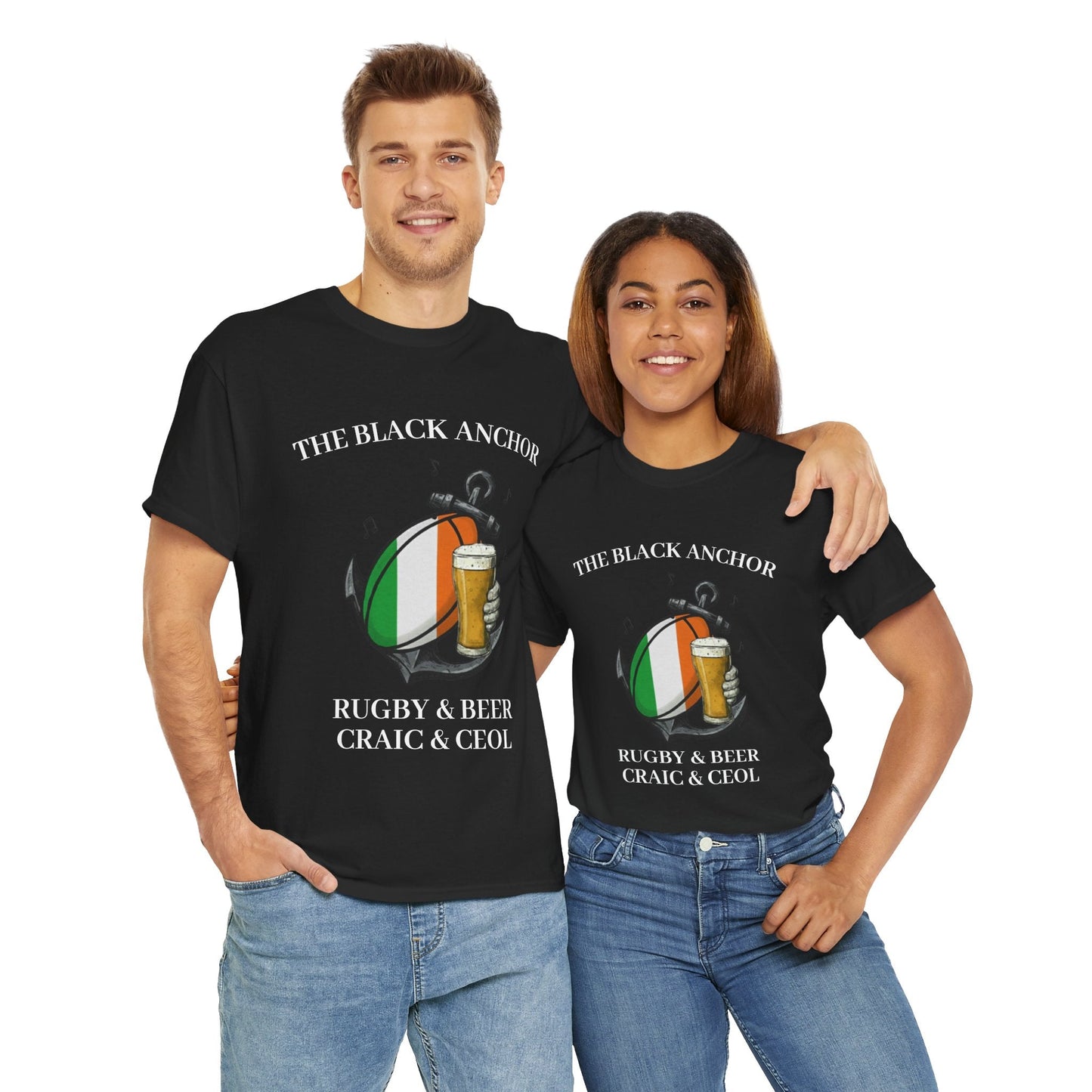 Personalized Rugby & Beer Tee - The Black Anchor - Rugby & Beer