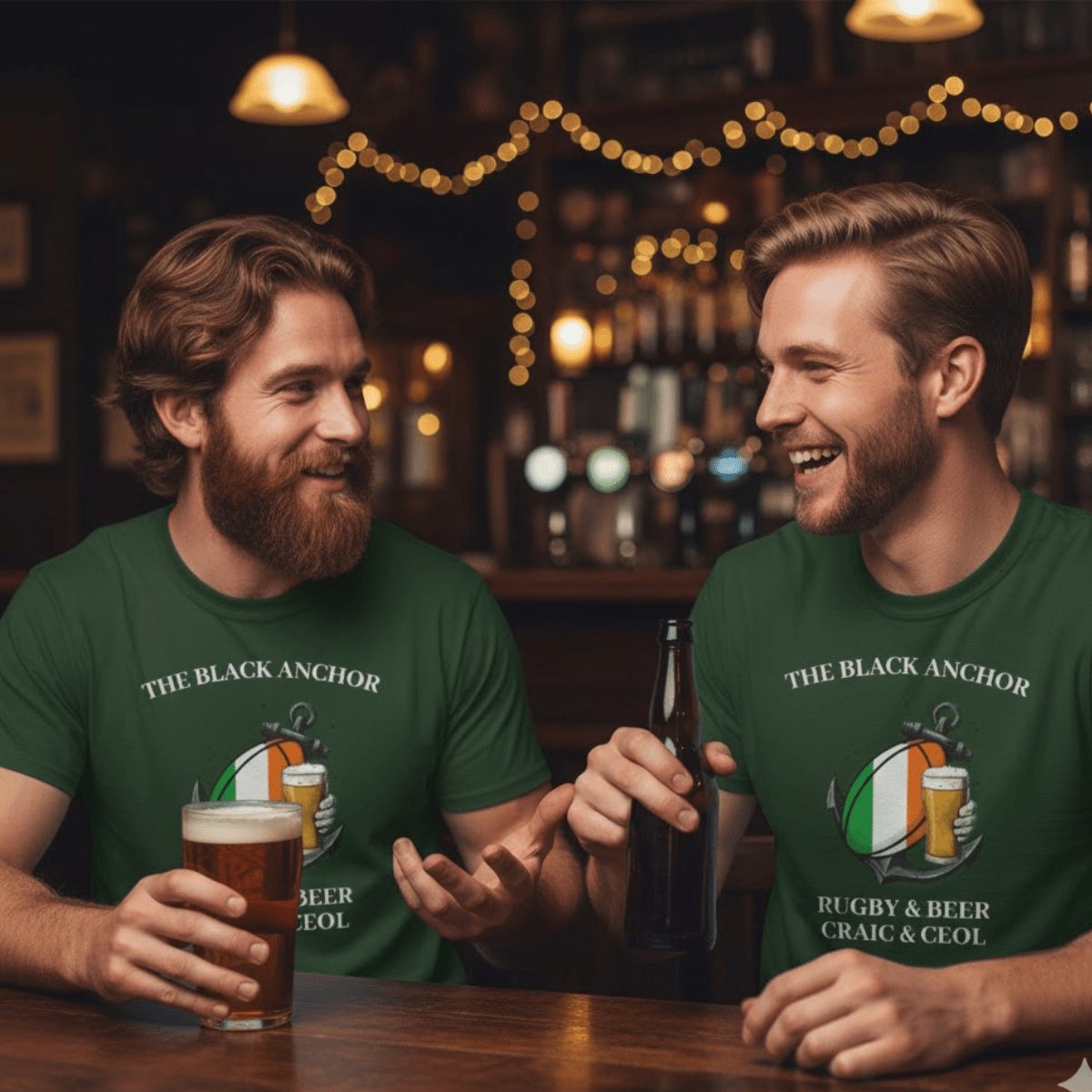 Personalized Rugby & Beer Tee - The Black Anchor - Rugby & Beer