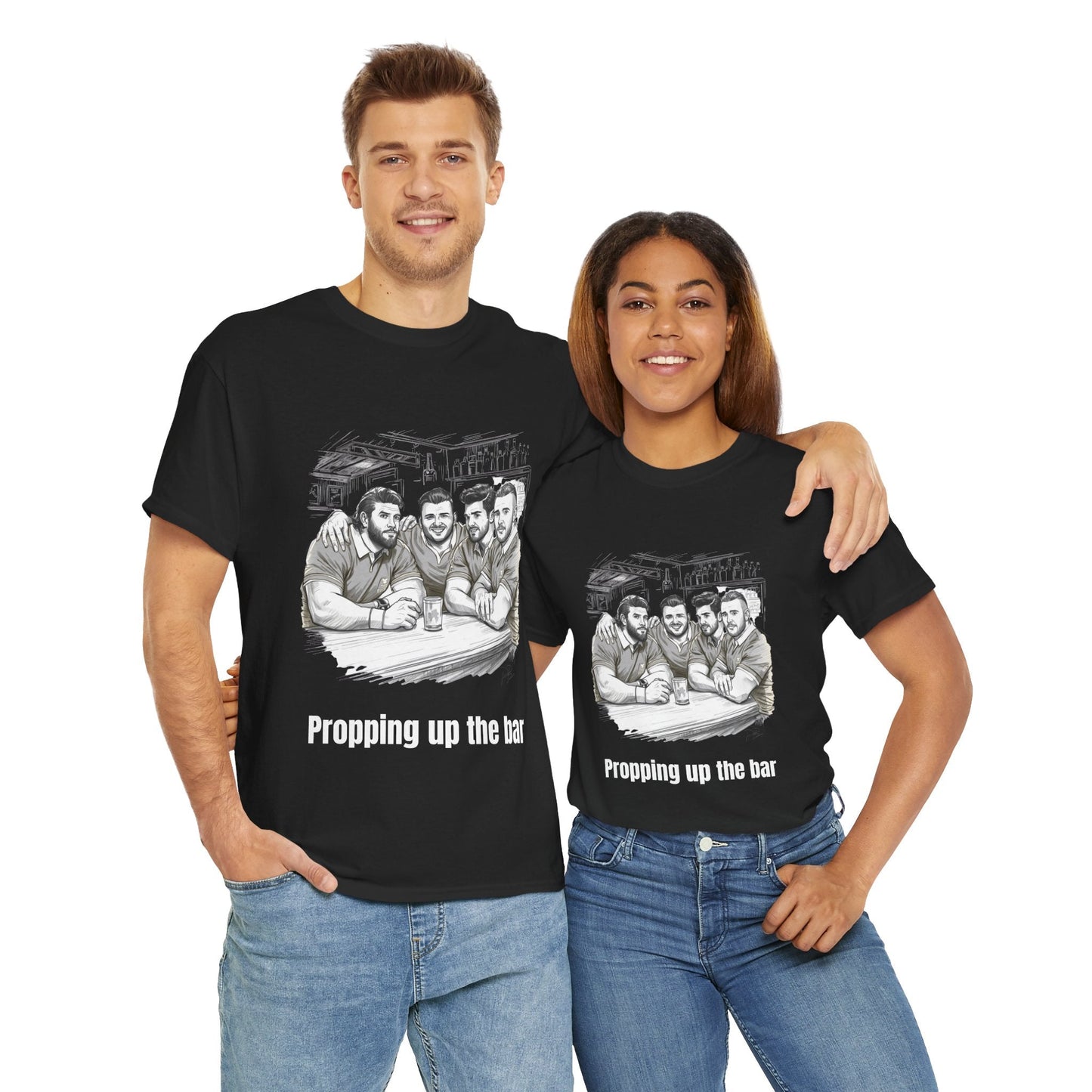 Propping Up The Bar – Funny English Rugby T-Shirt for Fans & Gifts - Rugby & Beer