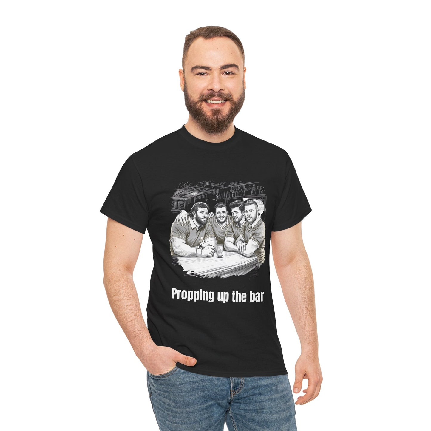Propping Up The Bar – Funny English Rugby T-Shirt for Fans & Gifts - Rugby & Beer