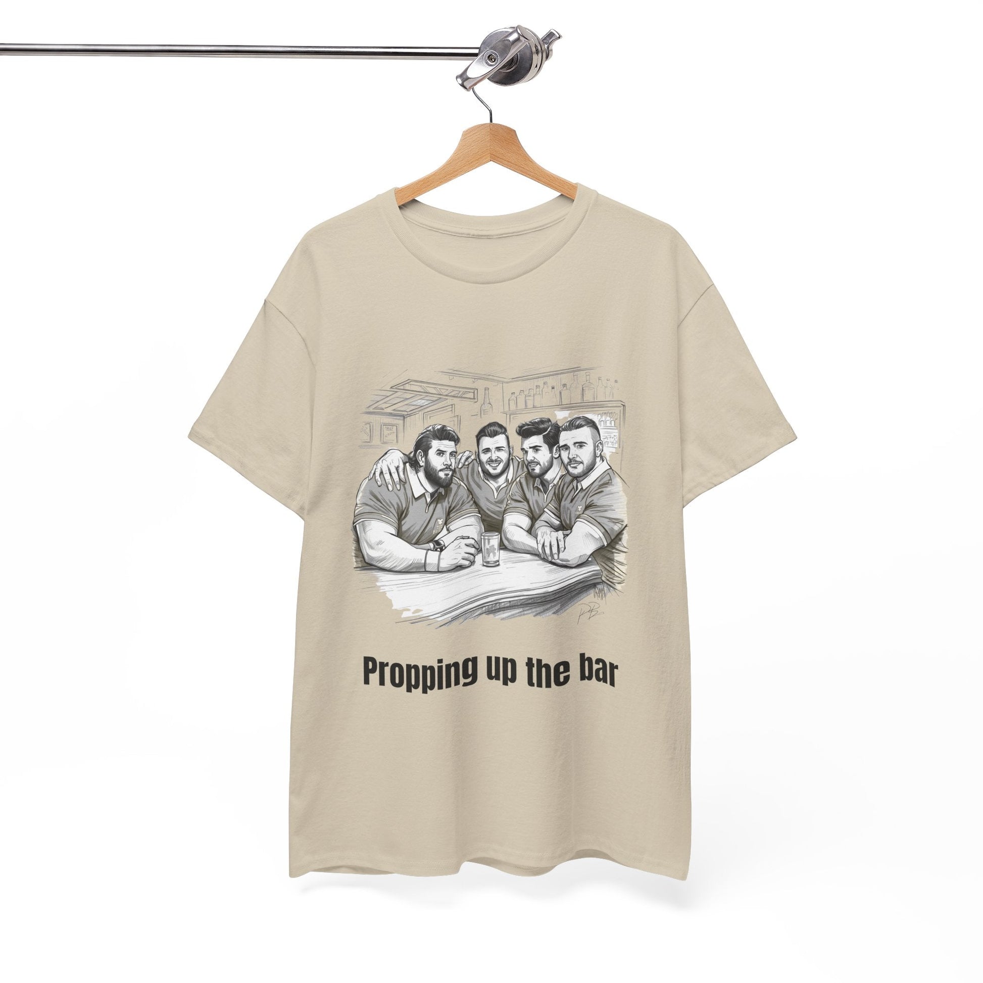 Propping Up The Bar – Funny English Rugby T-Shirt for Fans & Gifts - Rugby & Beer
