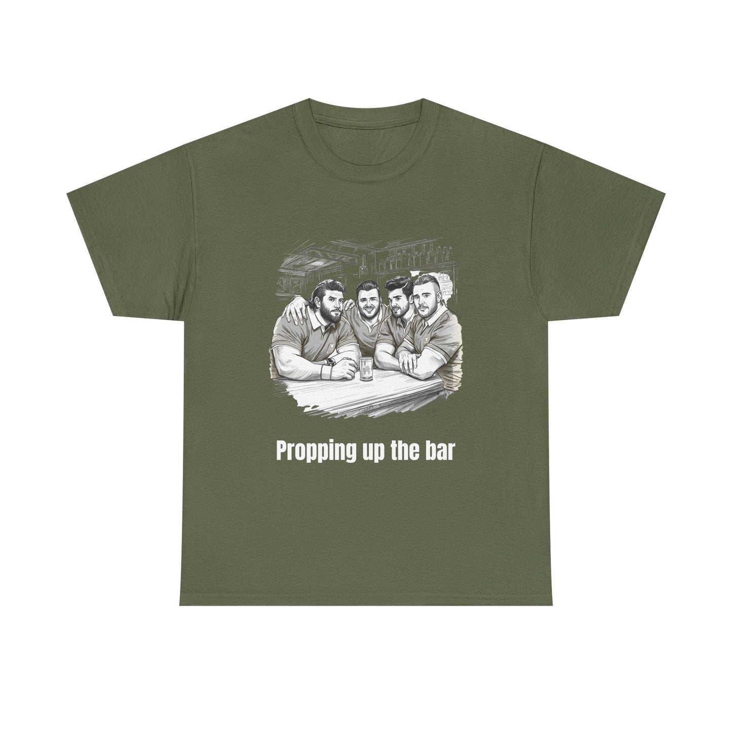 Propping Up The Bar – Funny English Rugby T-Shirt for Fans & Gifts - Rugby & Beer