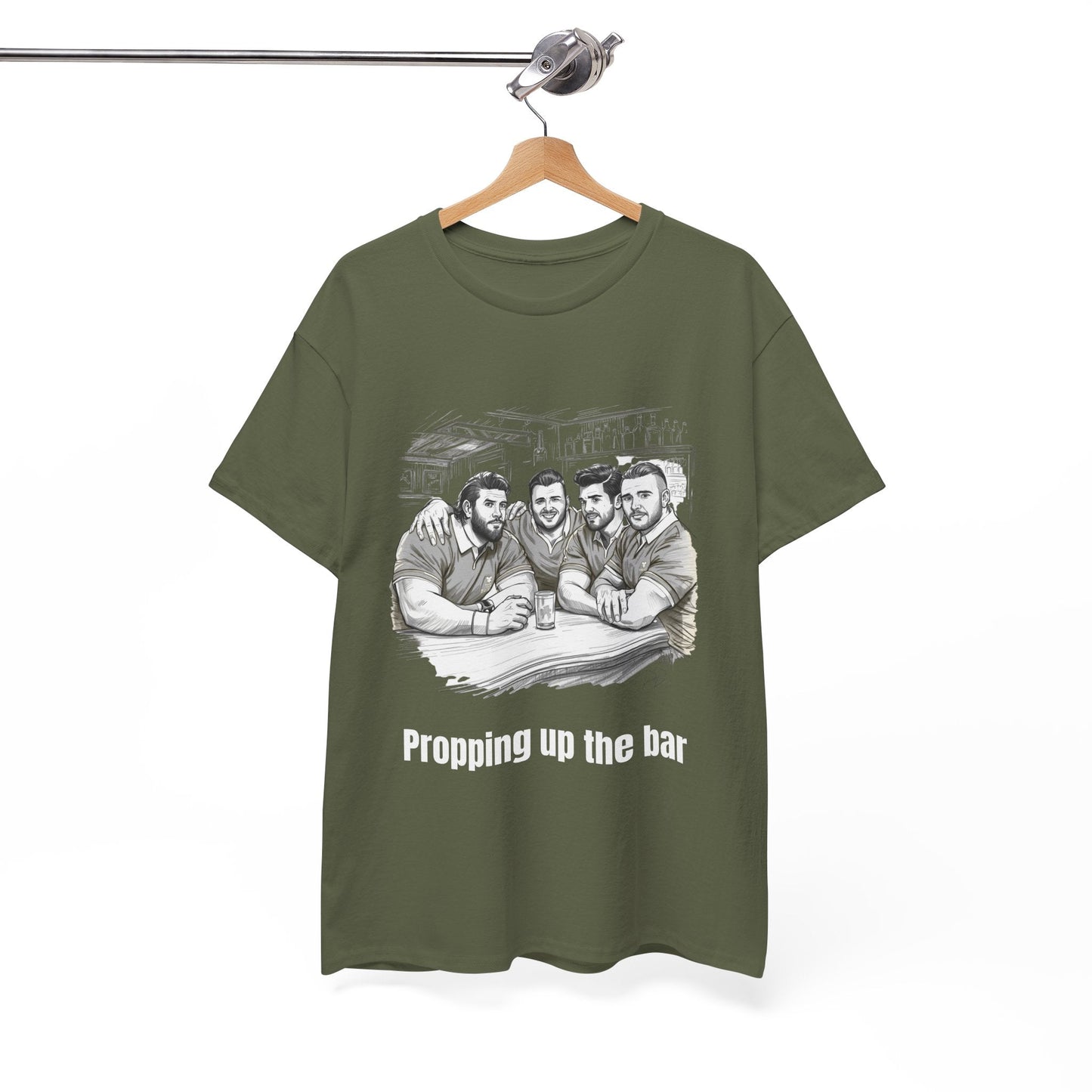 Propping Up The Bar – Funny English Rugby T-Shirt for Fans & Gifts - Rugby & Beer