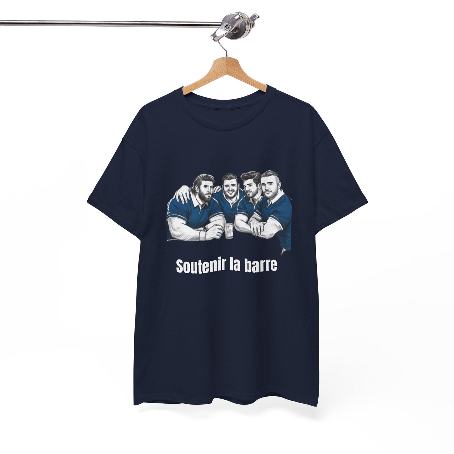 Propping up the Bar – Funny French Rugby T-Shirt for Fans and Gifts - Rugby & Beer