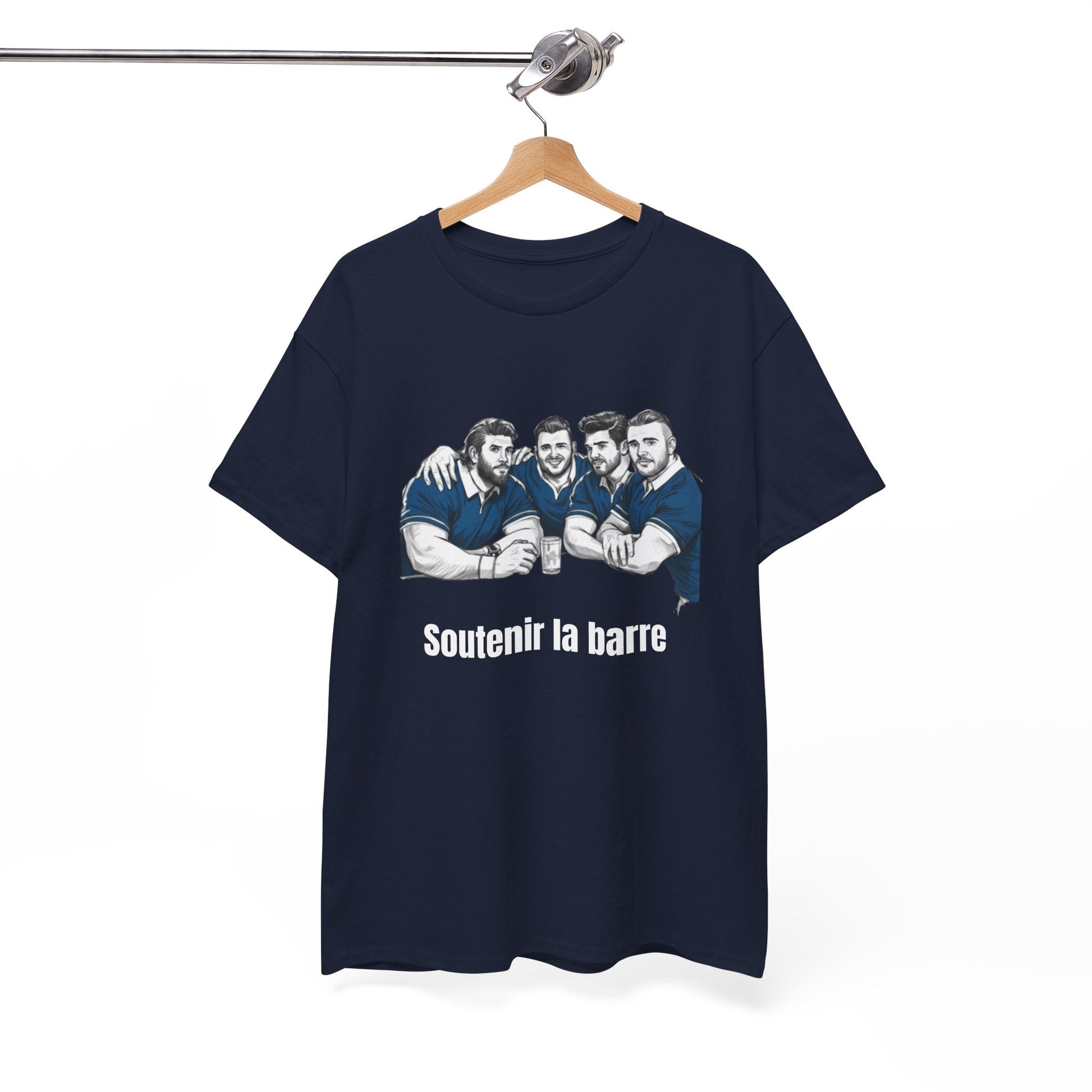 Propping up the Bar – Funny French Rugby T-Shirt for Fans and Gifts - Rugby & Beer