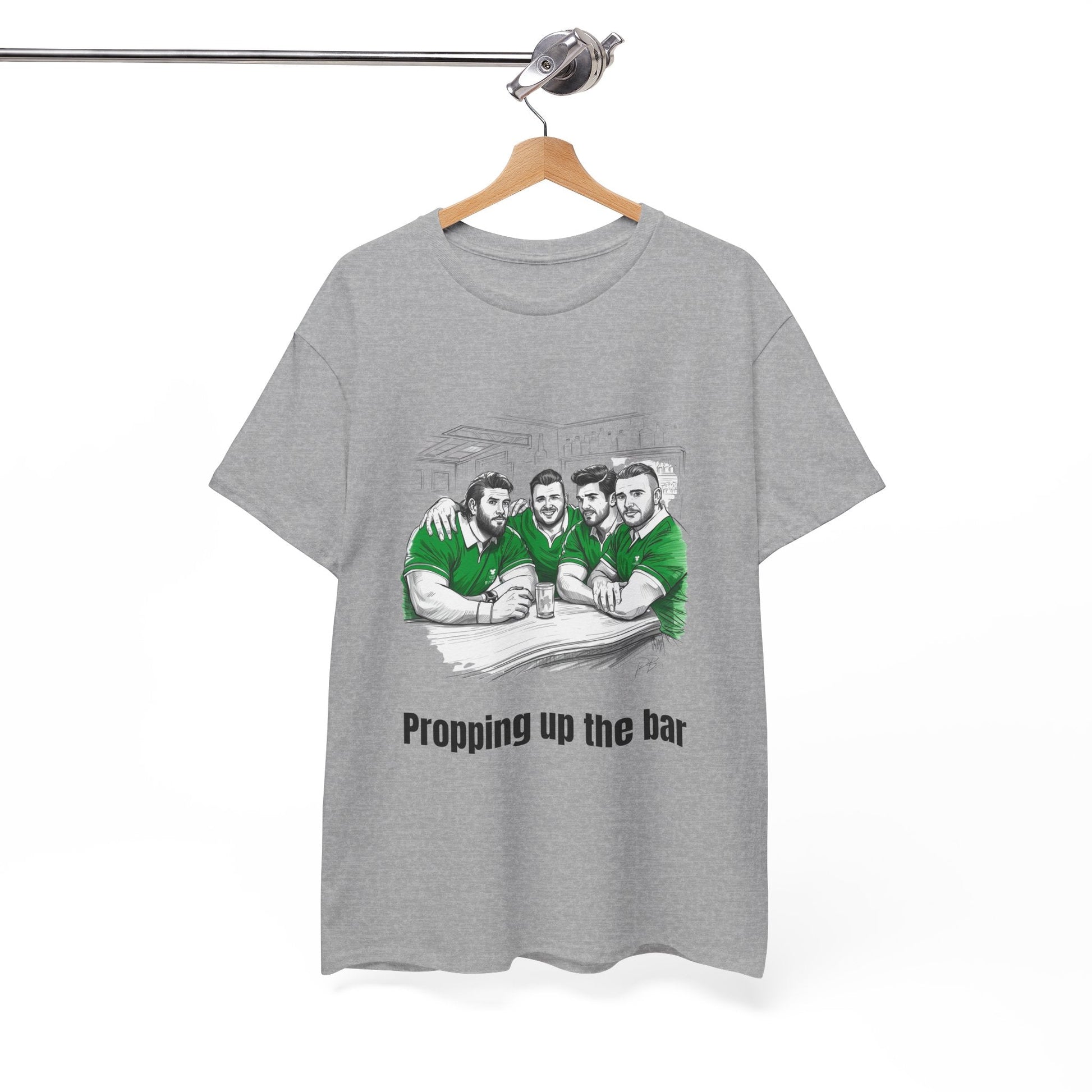 Propping Up The Bar – Funny Irish Rugby T-Shirt for Fans & Gifts - Rugby & Beer