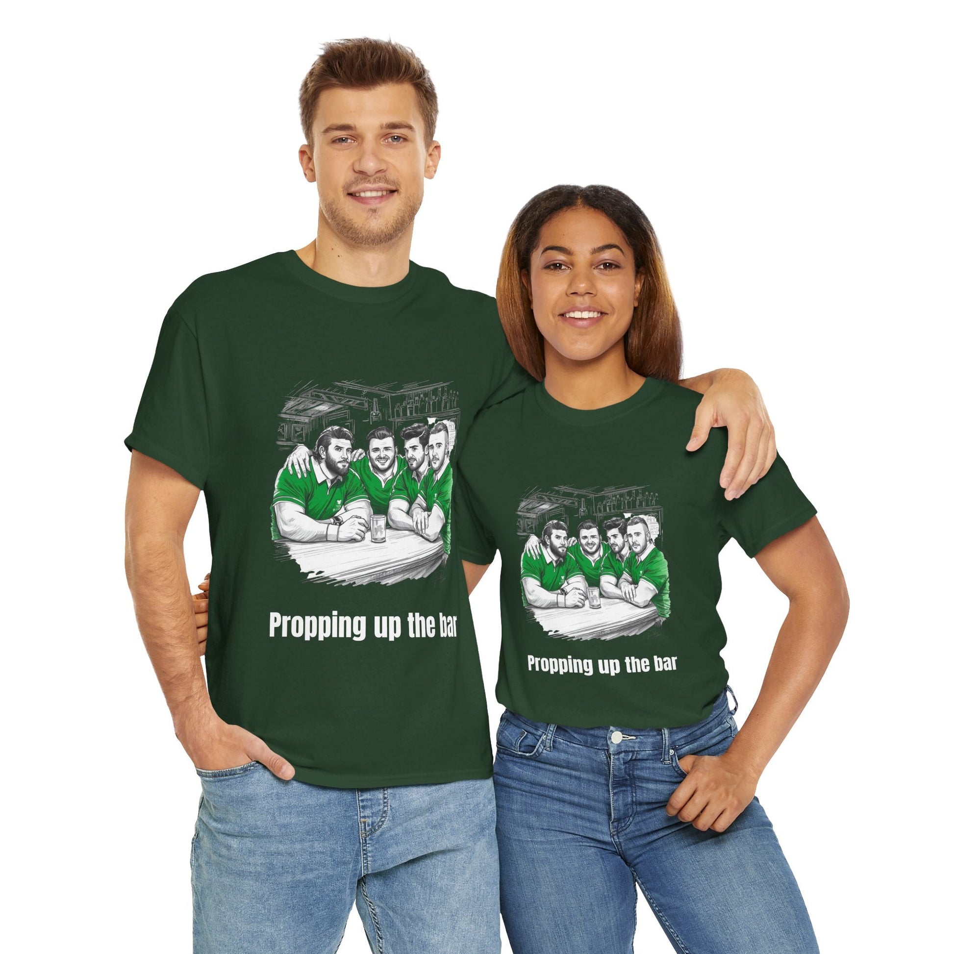 Propping Up The Bar – Funny Irish Rugby T-Shirt for Fans & Gifts - Rugby & Beer