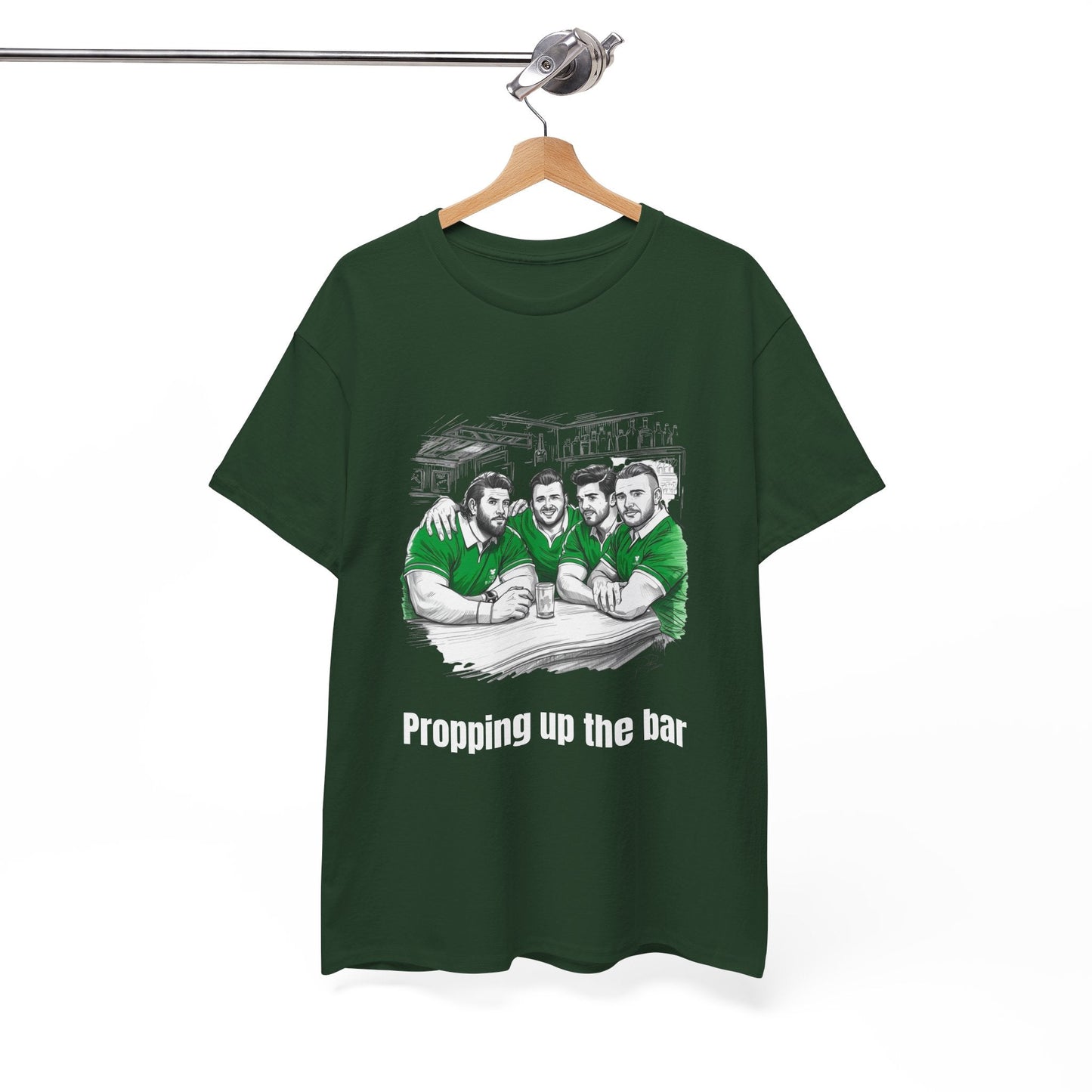Propping Up The Bar – Funny Irish Rugby T-Shirt for Fans & Gifts - Rugby & Beer