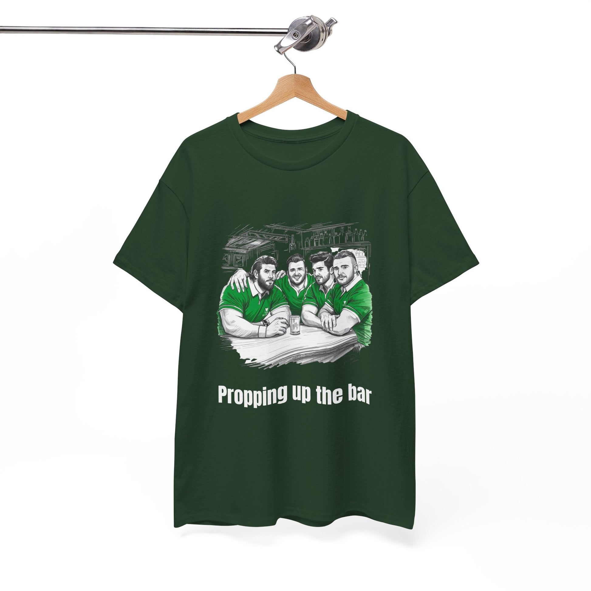 Propping Up The Bar – Funny Irish Rugby T-Shirt for Fans & Gifts - Rugby & Beer
