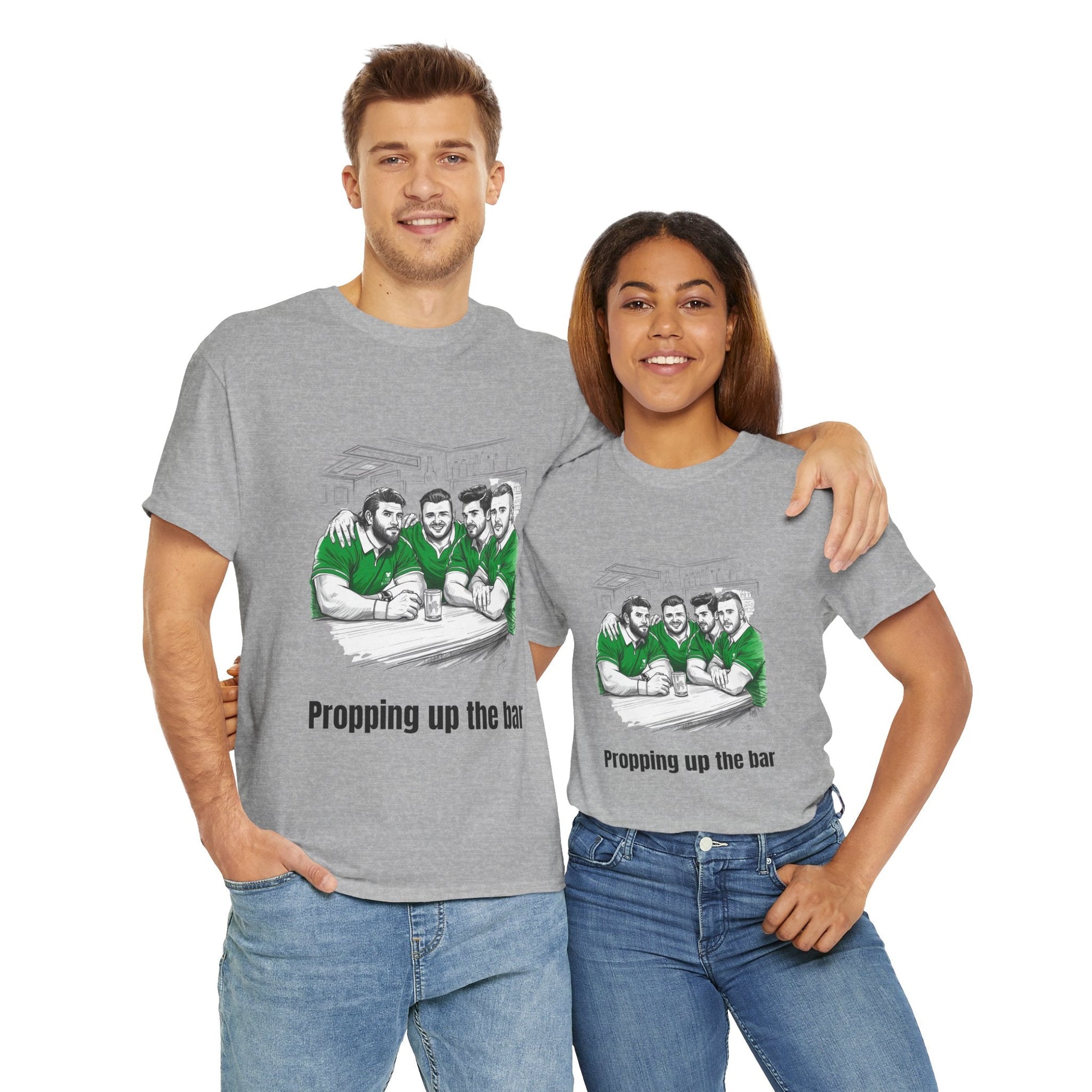 Propping Up The Bar – Funny Irish Rugby T-Shirt for Fans & Gifts - Rugby & Beer