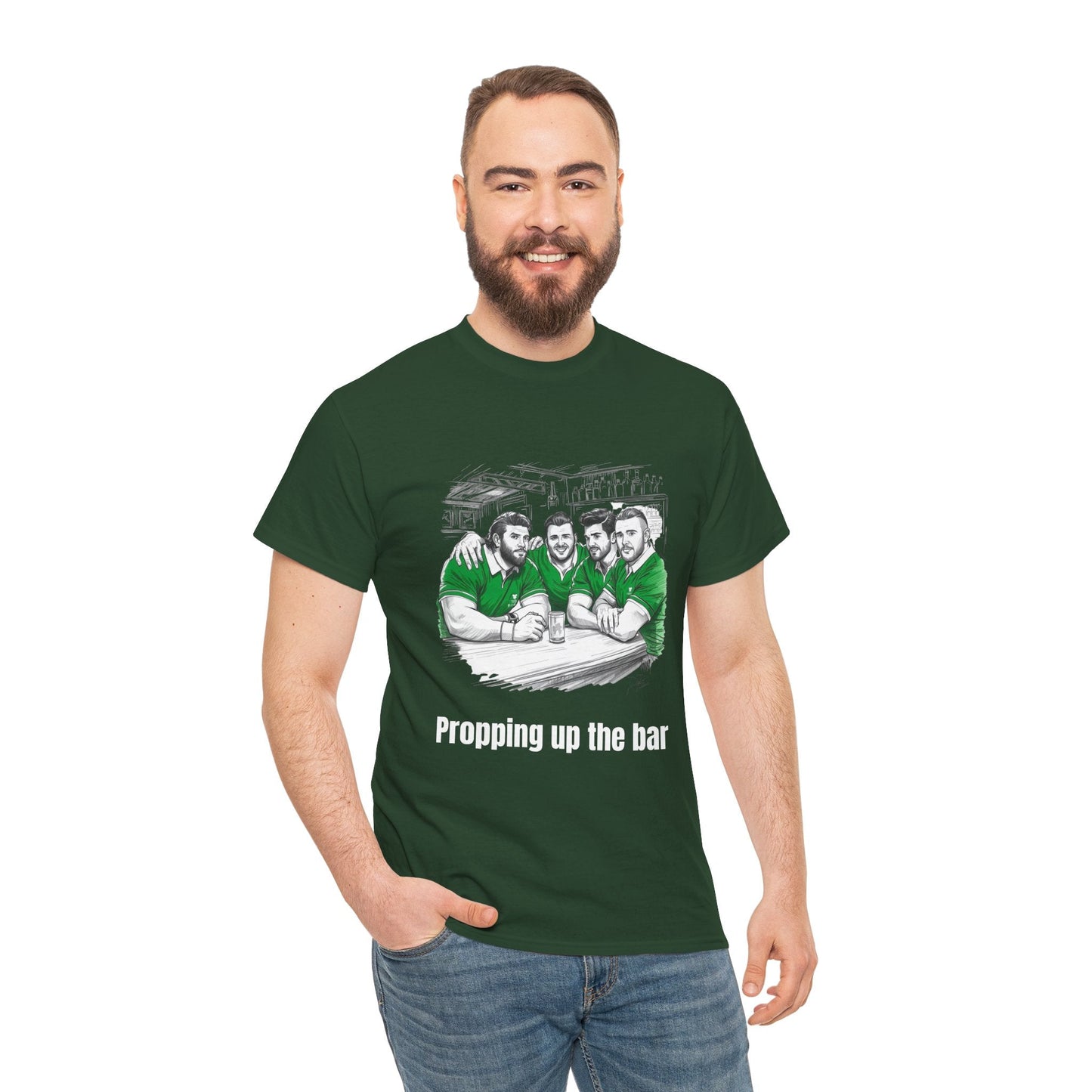 Propping Up The Bar – Funny Irish Rugby T-Shirt for Fans & Gifts - Rugby & Beer
