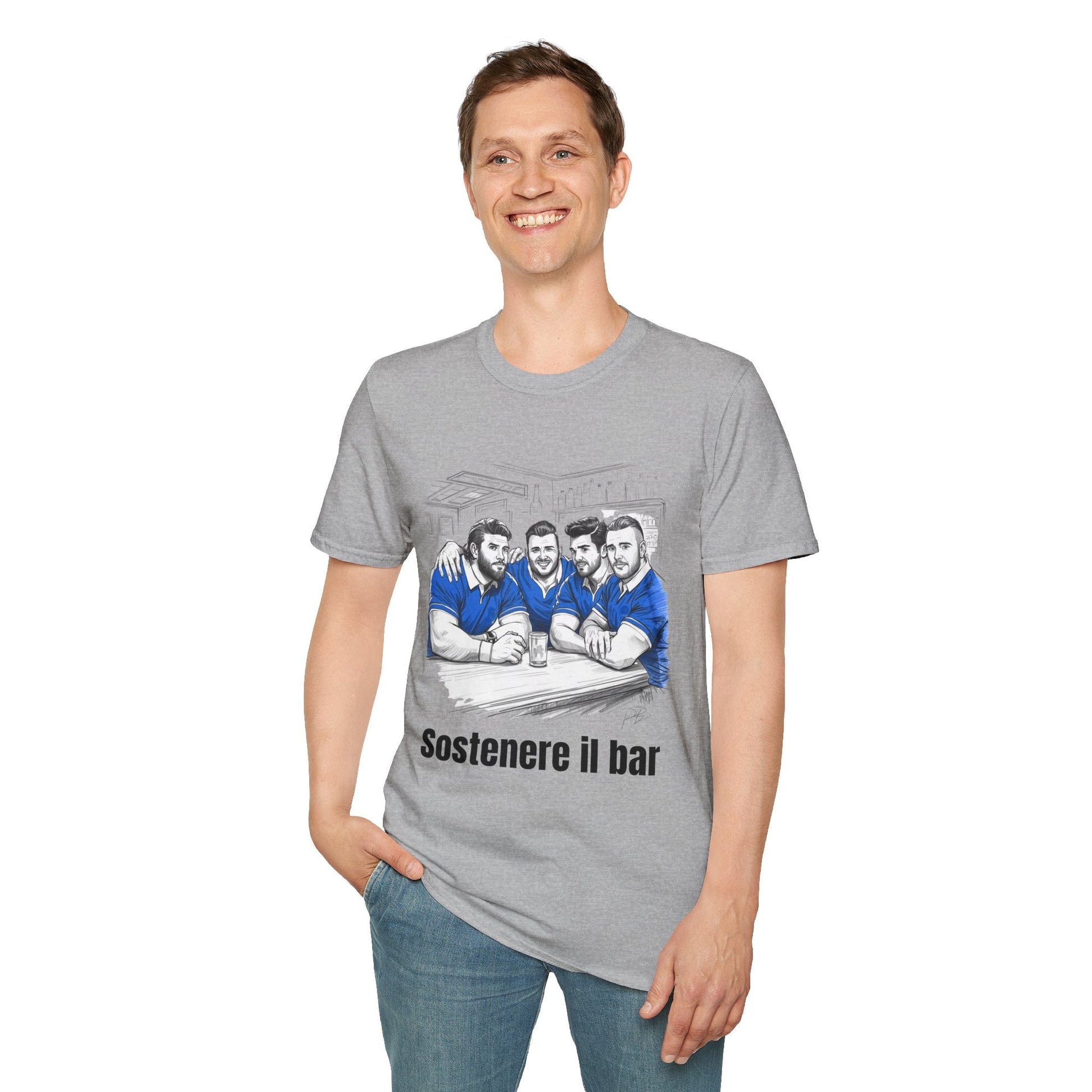 Propping Up The Bar – Funny Italian Rugby T-Shirt for Fans and Gifts - Rugby & Beer