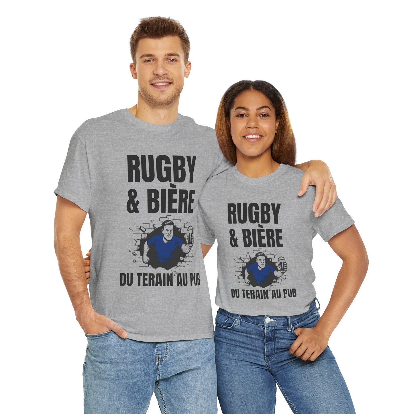 Rugby and Beer T-shirt – From the pitch to the pub | French rugby supporters' T-shirt - Rugby & Beer