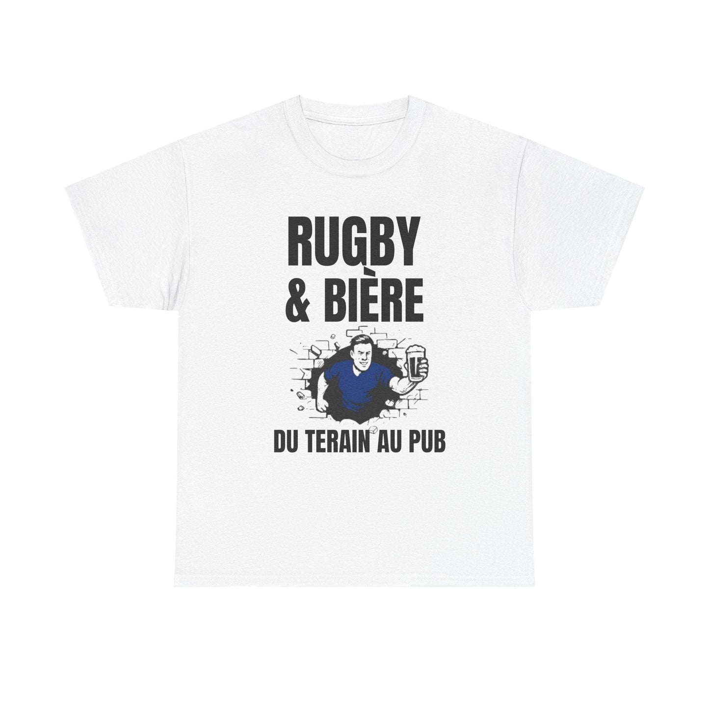 Rugby and Beer T-shirt – From the pitch to the pub | French rugby supporters' T-shirt - Rugby & Beer