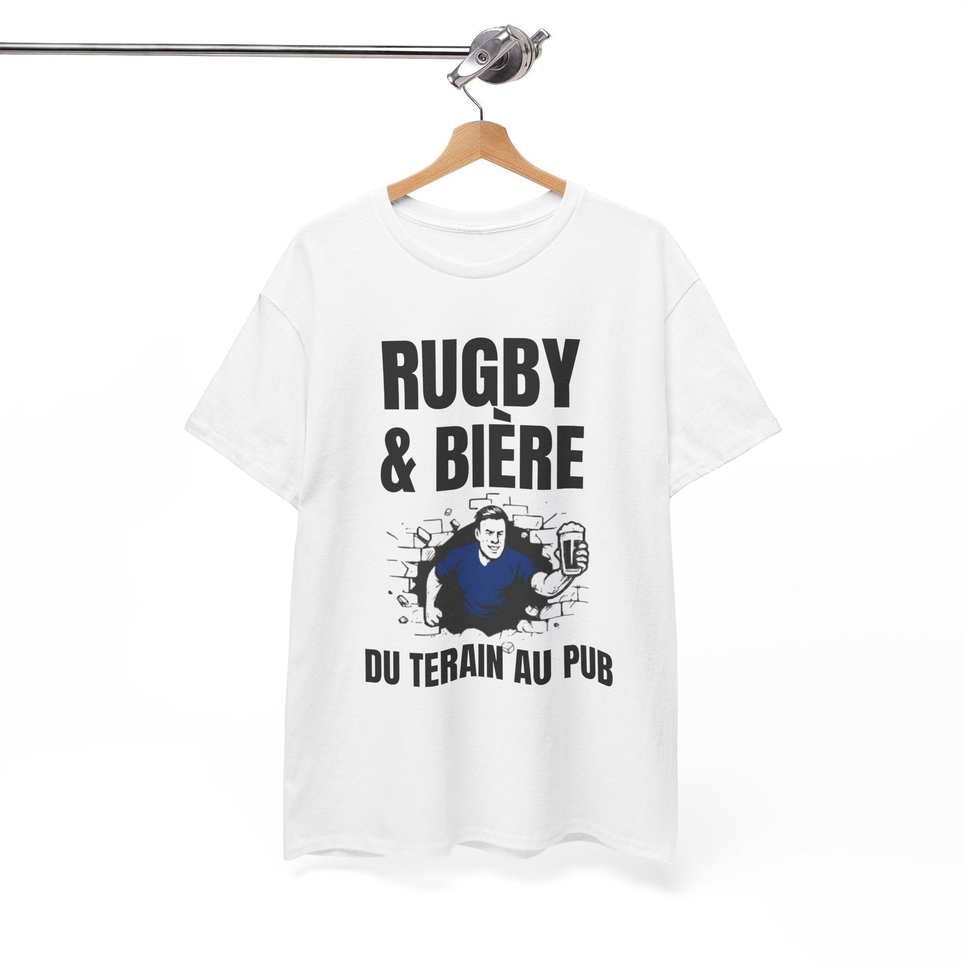 Rugby and Beer T-shirt – From the pitch to the pub | French rugby supporters' T-shirt - Rugby & Beer