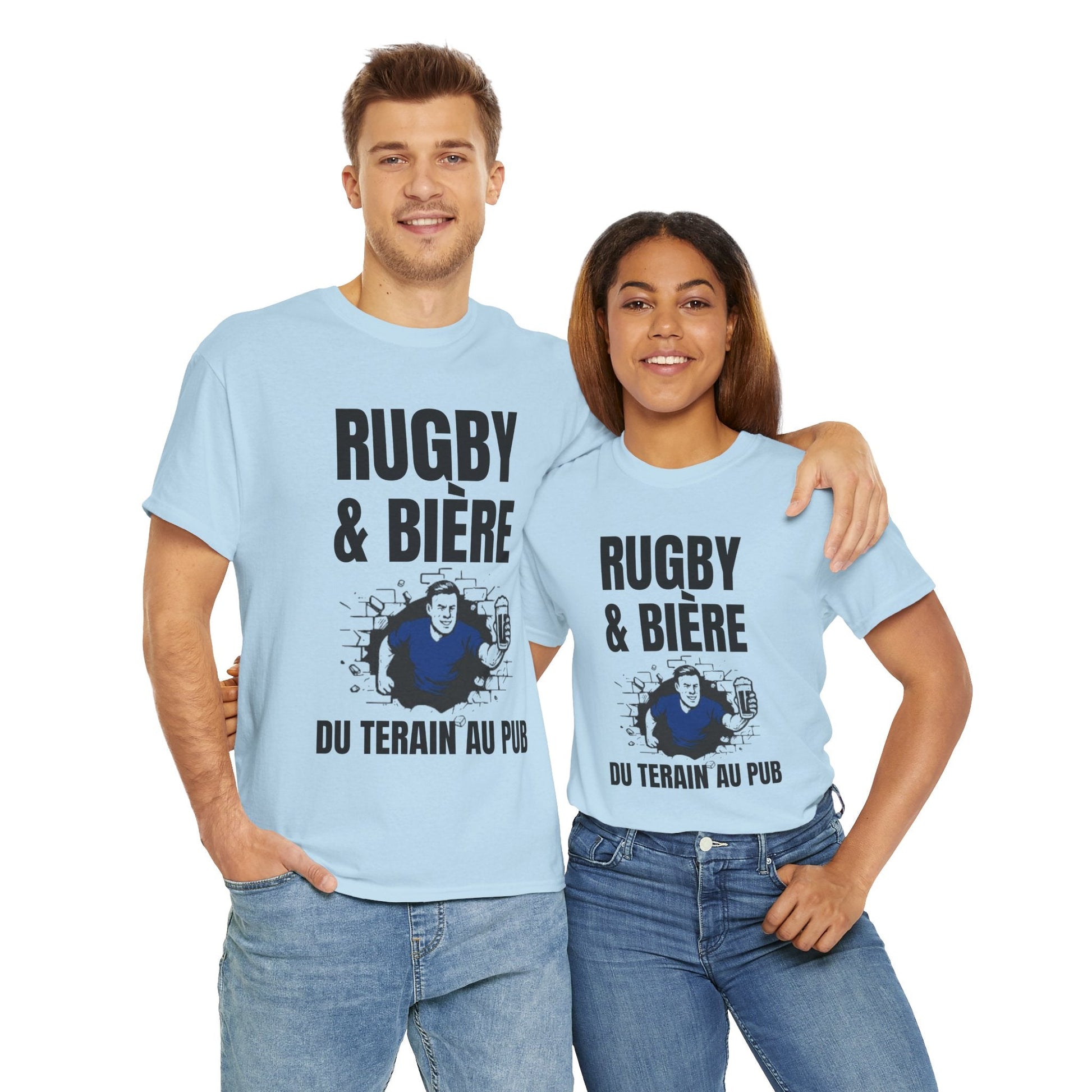 Rugby and Beer T-shirt – From the pitch to the pub | French rugby supporters' T-shirt - Rugby & Beer