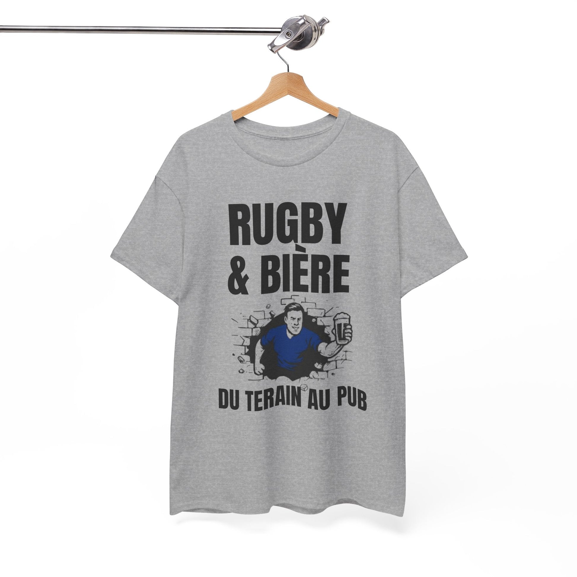 Rugby and Beer T-shirt – From the pitch to the pub | French rugby supporters' T-shirt - Rugby & Beer