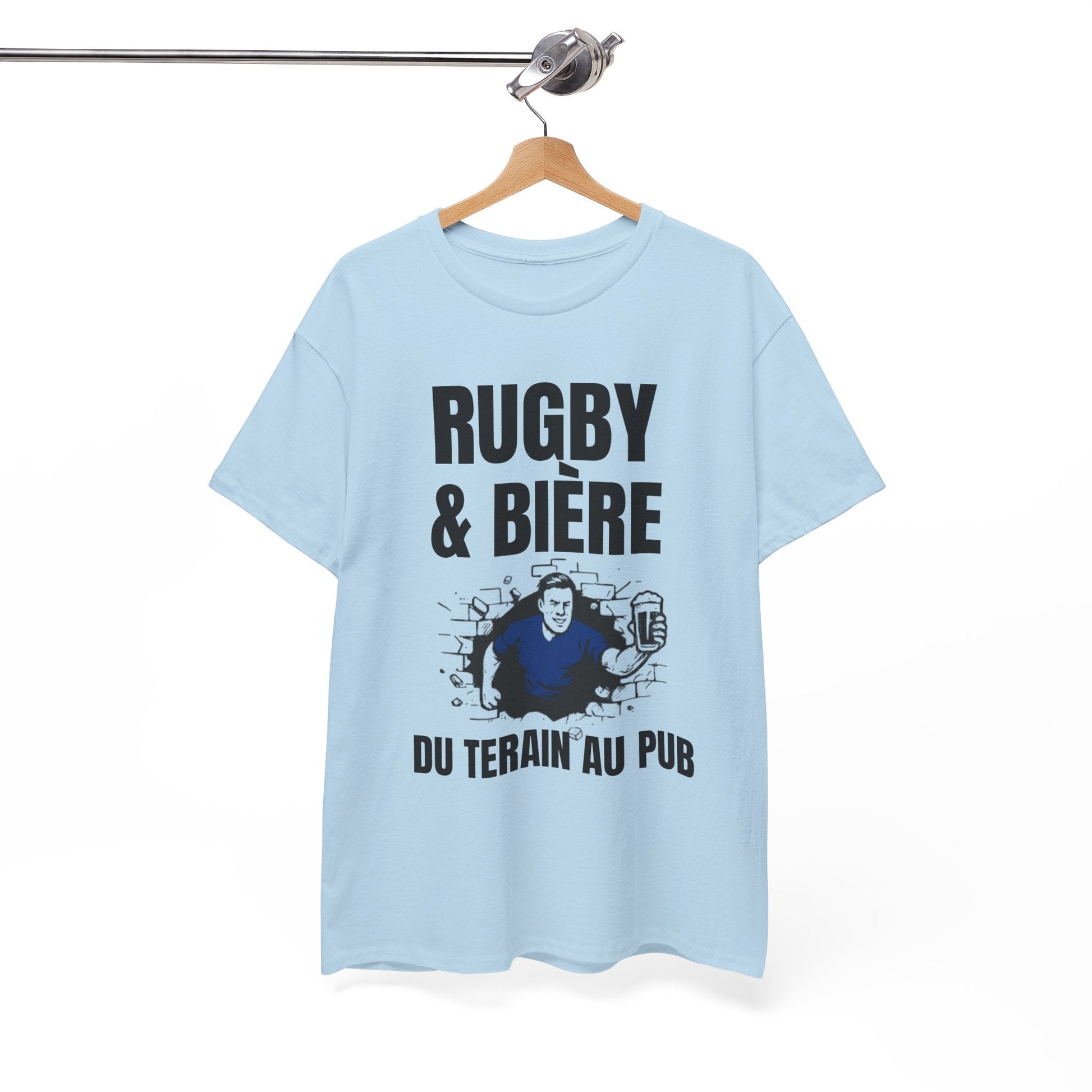 Rugby and Beer T-shirt – From the pitch to the pub | French rugby supporters' T-shirt - Rugby & Beer