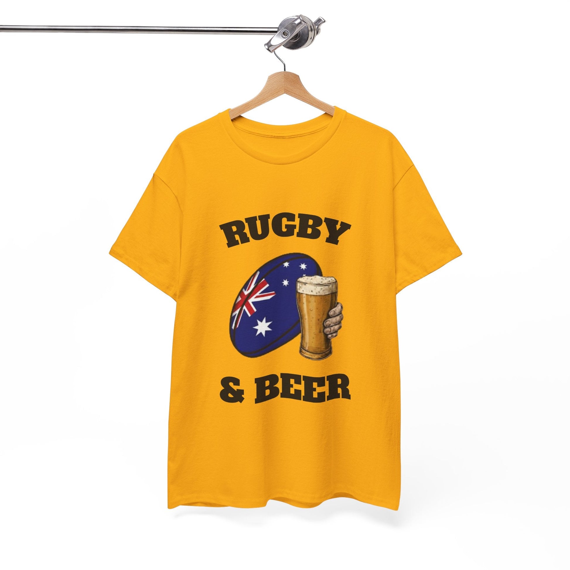 Rugby & Beer Australia T-Shirt – Wallabies Rugby Fans Match Day Tee - Rugby & Beer