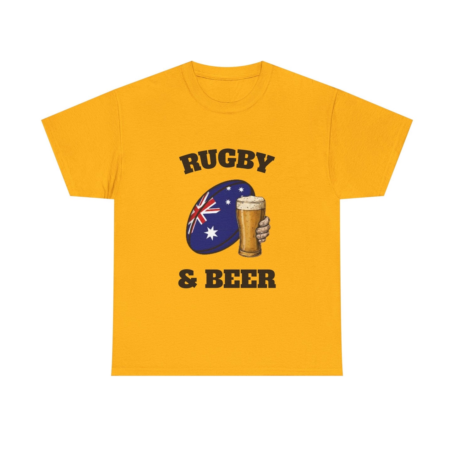 Rugby & Beer Australia T-Shirt – Wallabies Rugby Fans Match Day Tee - Rugby & Beer