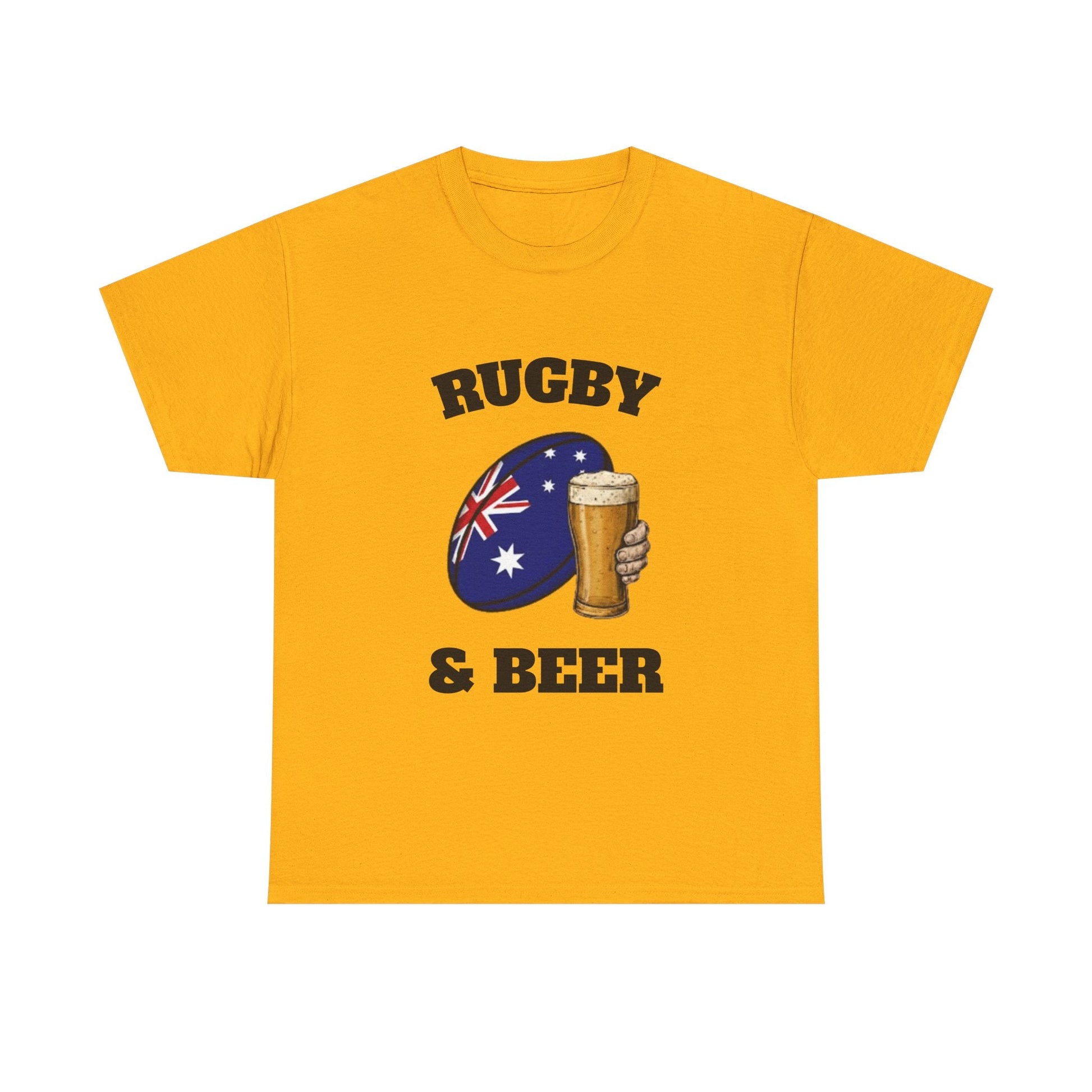 Rugby & Beer Australia T-Shirt – Wallabies Rugby Fans Match Day Tee - Rugby & Beer