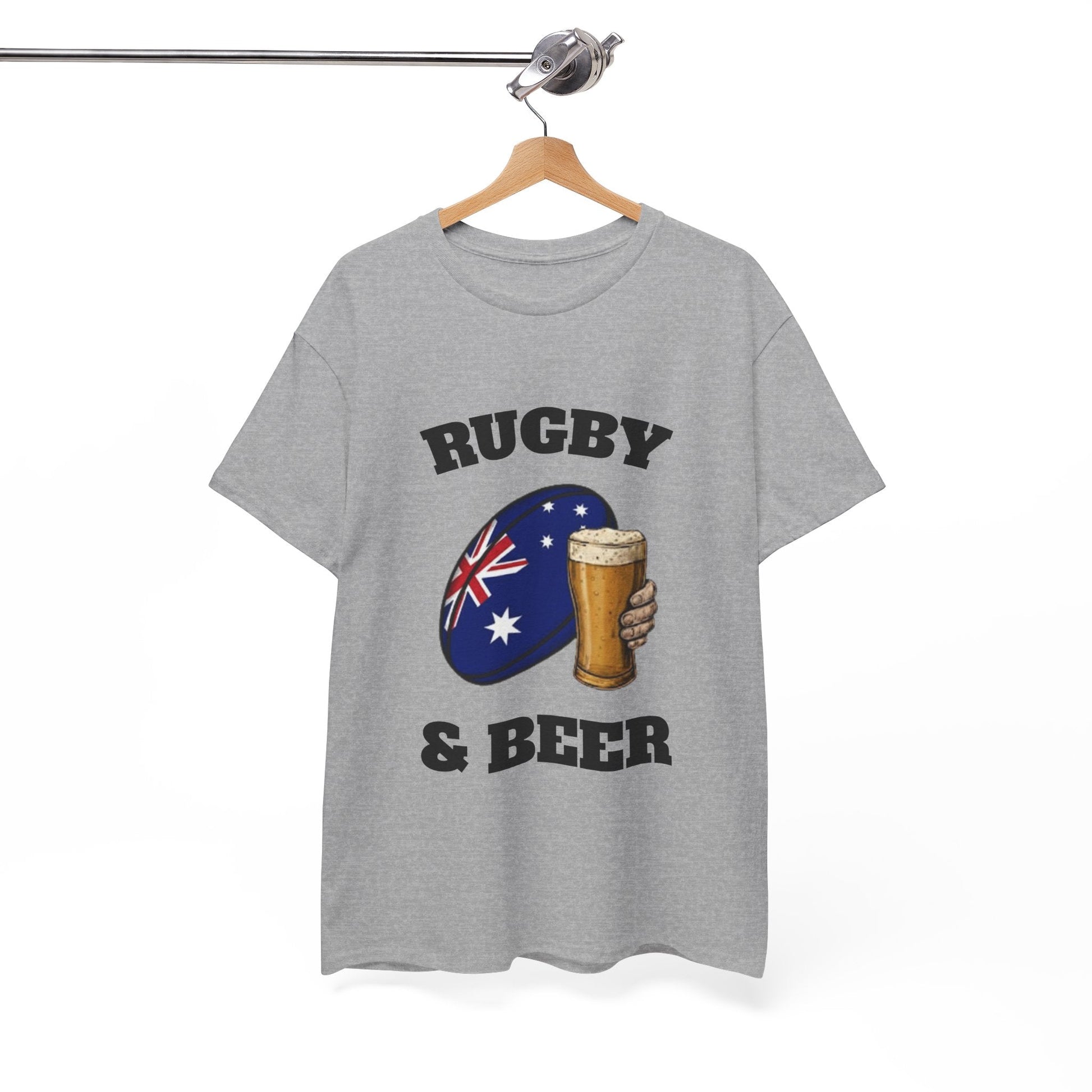 Rugby & Beer Australia T-Shirt – Wallabies Rugby Fans Match Day Tee - Rugby & Beer
