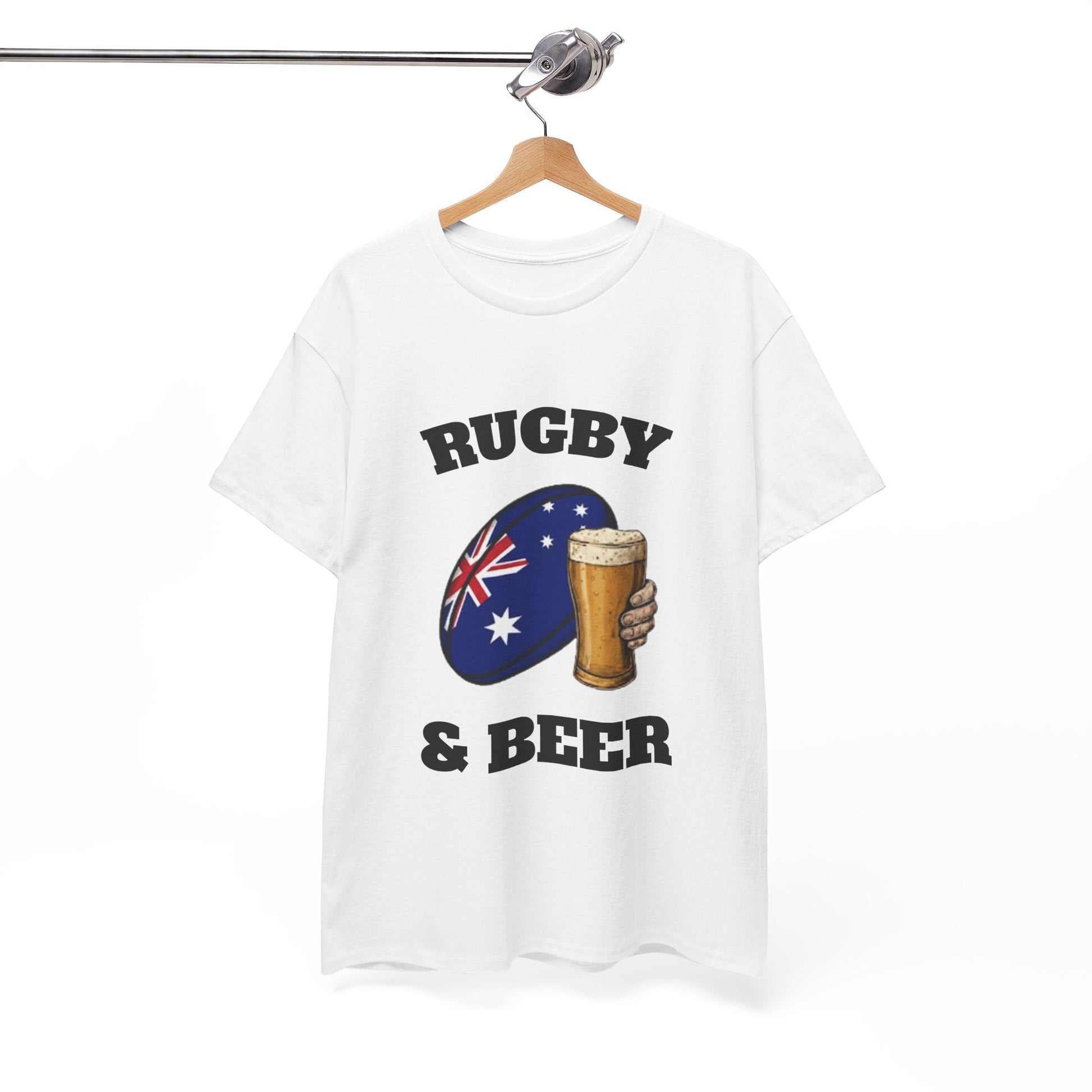 Rugby & Beer Australia T-Shirt – Wallabies Rugby Fans Match Day Tee - Rugby & Beer