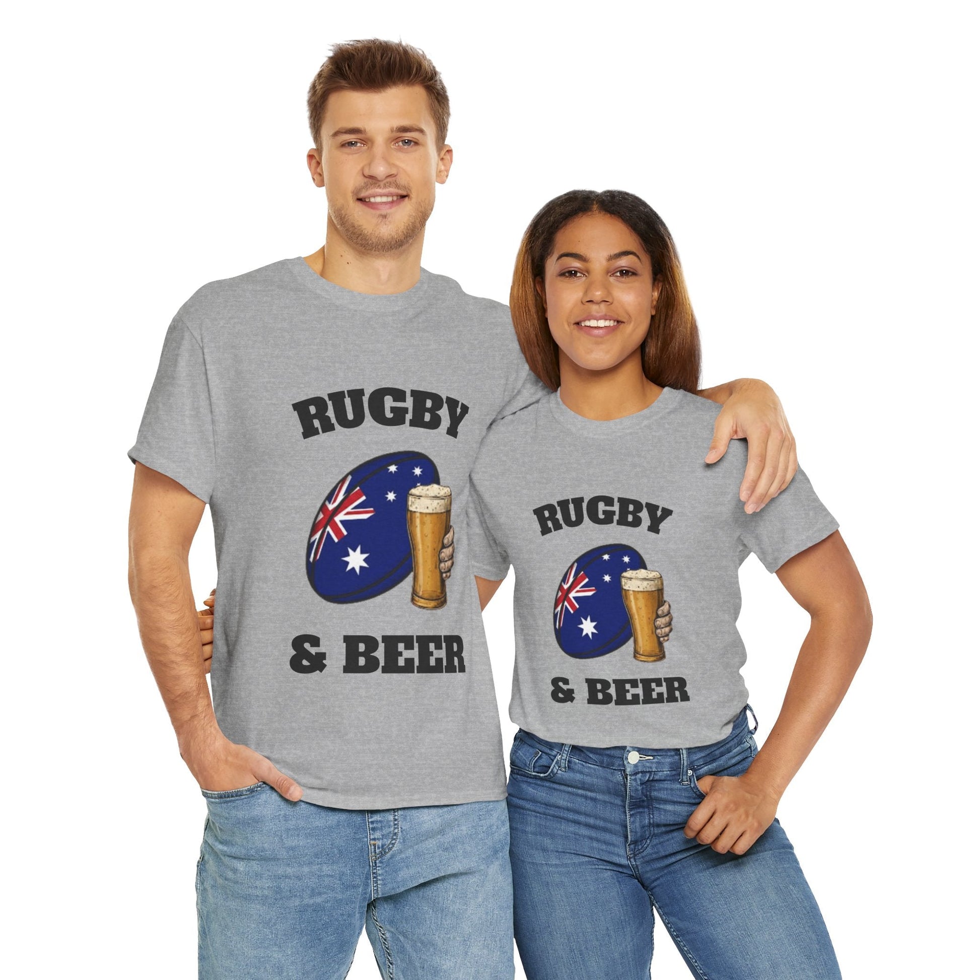 Rugby & Beer Australia T-Shirt – Wallabies Rugby Fans Match Day Tee - Rugby & Beer