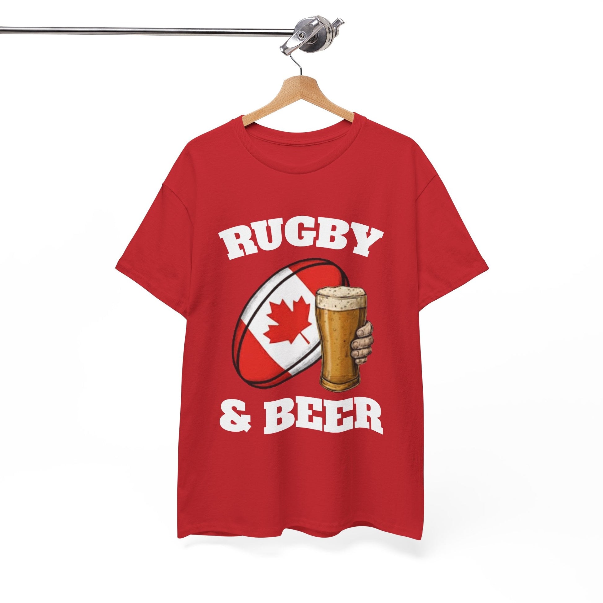 Rugby & Beer Canada T-Shirt – Canadian Rugby Fan Tee - Rugby & Beer