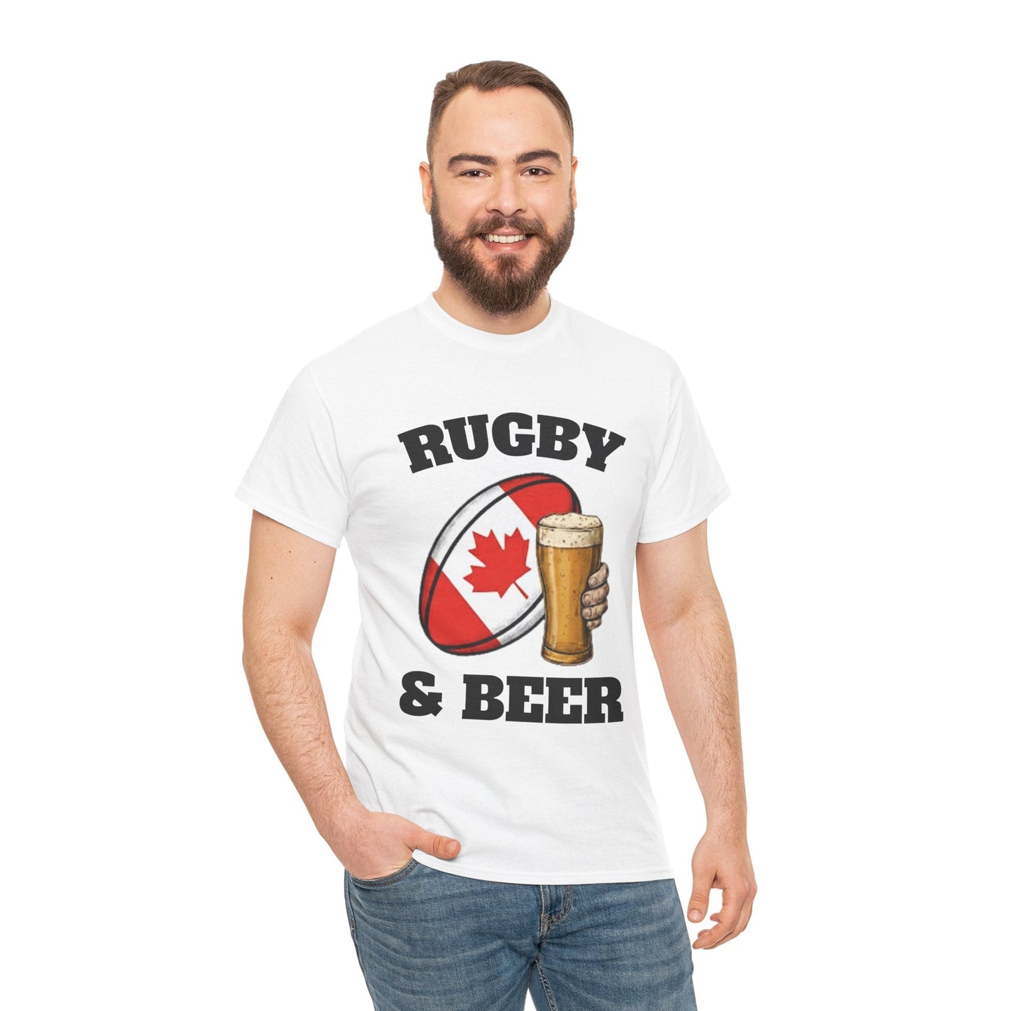 Rugby & Beer Canada T-Shirt – Canadian Rugby Fan Tee - Rugby & Beer